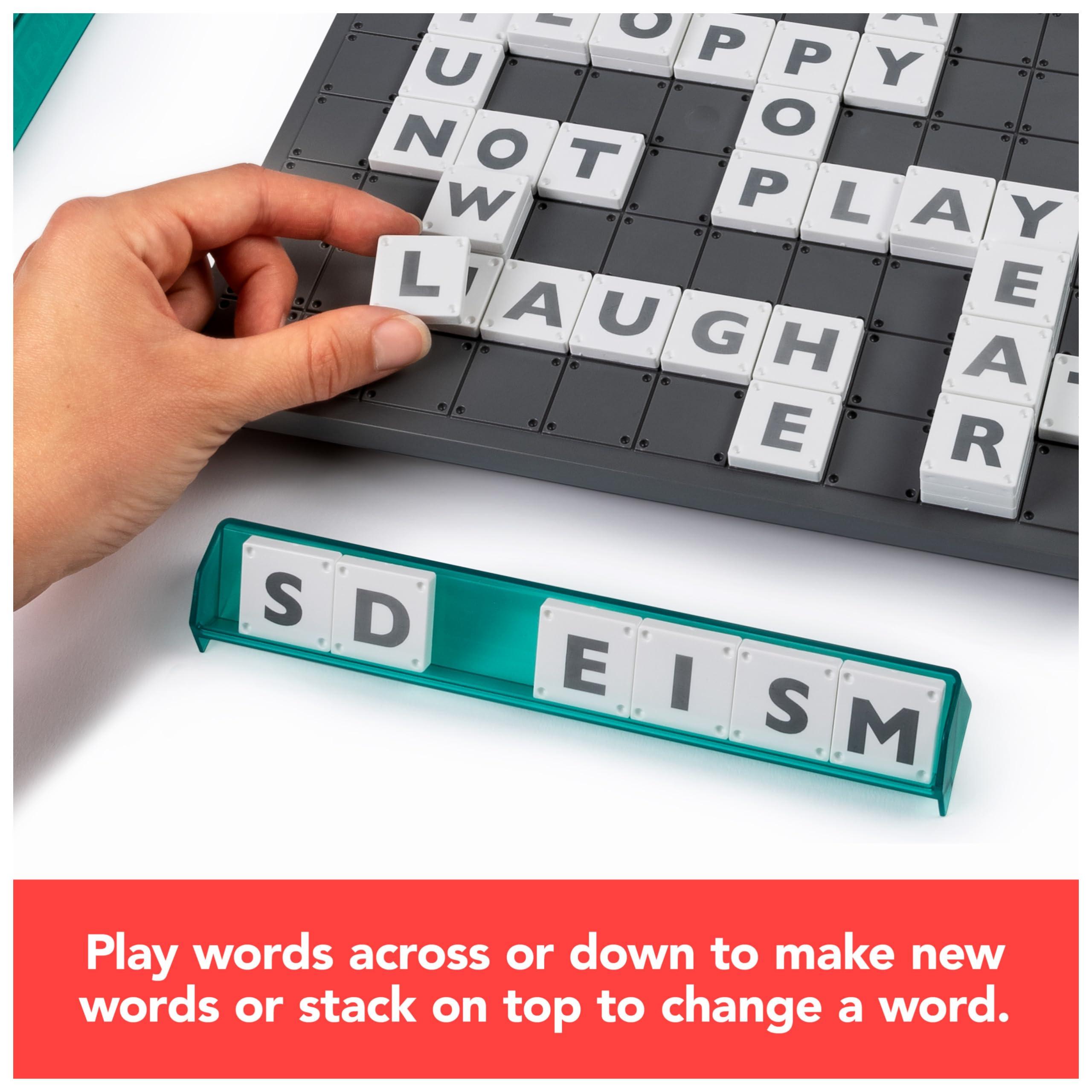 Spin Master Games Spin Master Games, Upwords, The Stackable Word Game: 2023 Edition, Includes Rotating Board & Letter Tiles, Classic Crossword Activity for Kids & Family, 3-6 Players, for Ages 8+