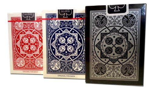 Bicycle Bicycle Tally Ho 1 Red, 1 Blue, Viper Fan/Circle Back Decks with Pocket Calculator