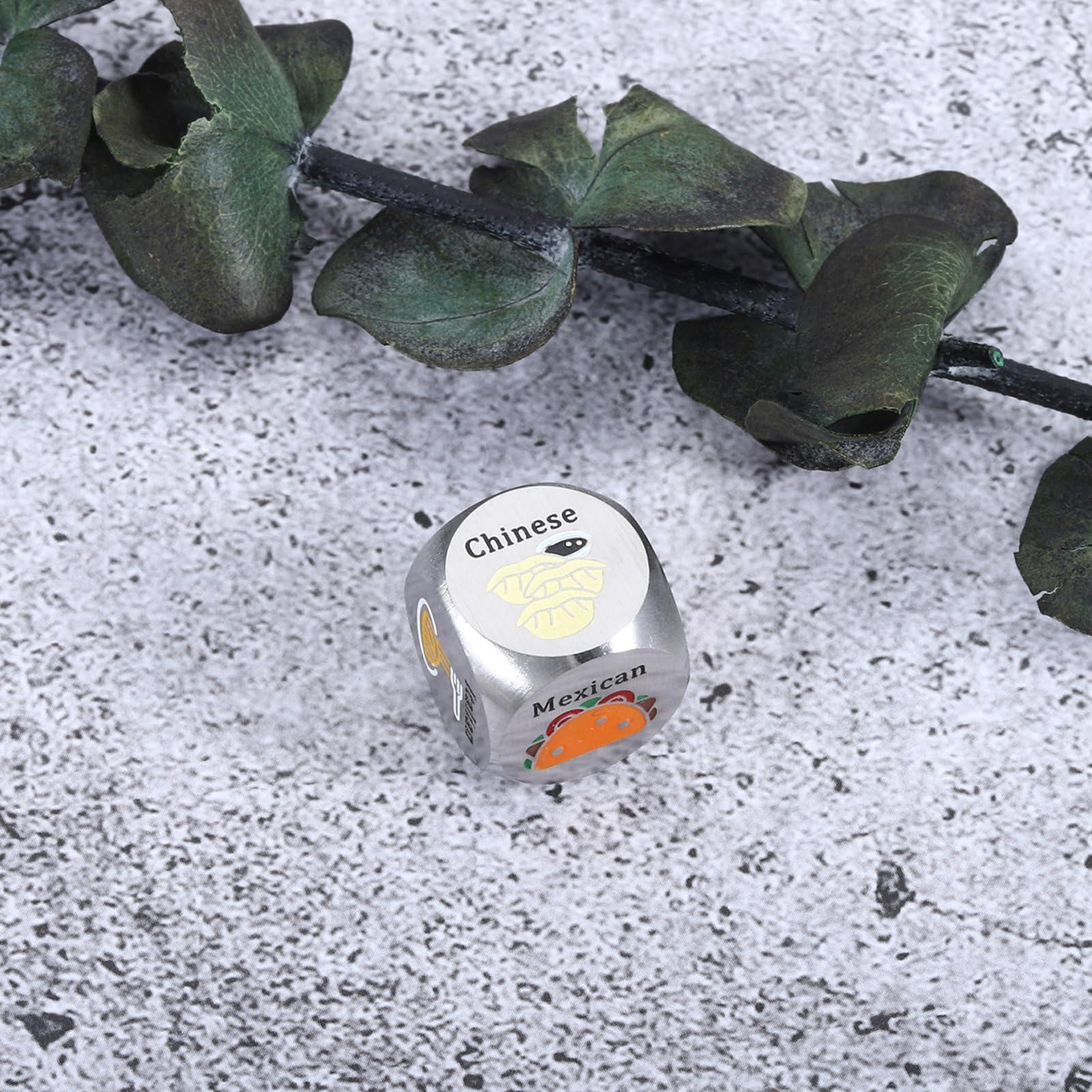 FANICE EOS Valentines Day Gifts for Her Him One Year Anniversary Food Dice for Couple Boyfriend Girlfriend Christmas Birthday Gifts for Men Women 11 Years Anniversary Steel Gift Date Night Ideas for Wife Husband