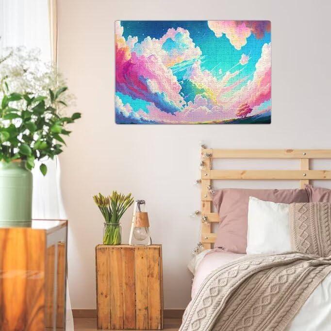 Rovifei Thanksgiving Puzzles for Adults 1000 Pieces Autumn Garden Puzzles for Kids, Each Piece Fits Together Perfectly - for Room Decor Home Decor Bathroom Decor - Unique Gifts 30x20 inch