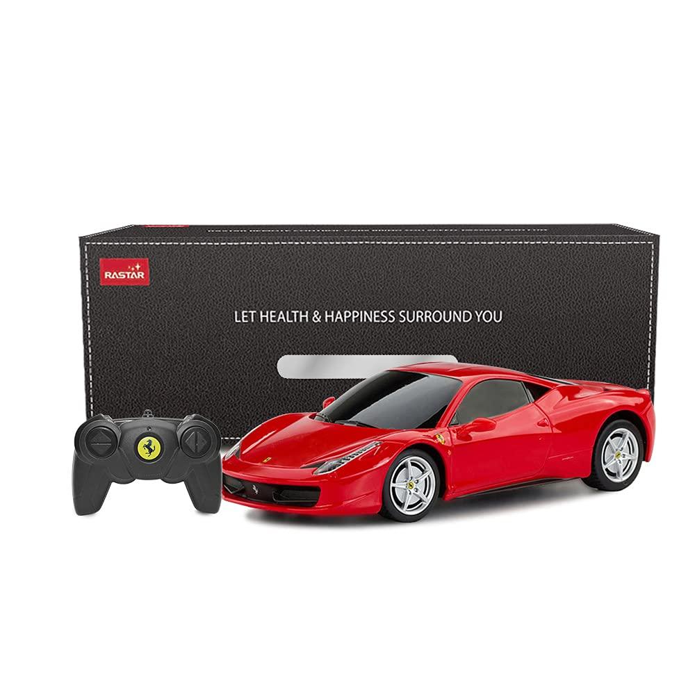 RASTAR RASTAR Ferrari Remote Control Car, 1/24 Scale Ferrari 458 Italia Model Car, Red Ferrari Toy Car