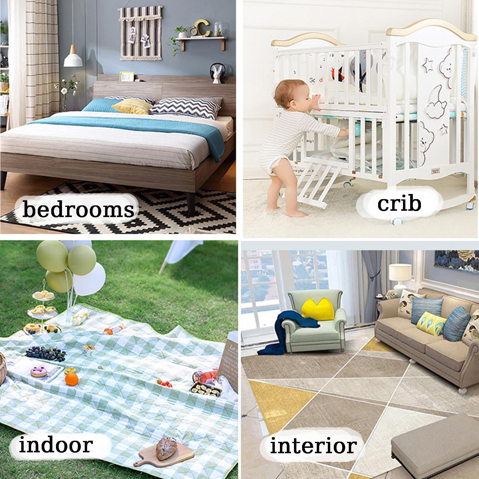 Saanerueen Saanerueen Baby Lounger Pillow Soft Organic Cotton Breathable Lounger for 0-24 Months Removable Lounger Cover, Machine Washable (Blue)