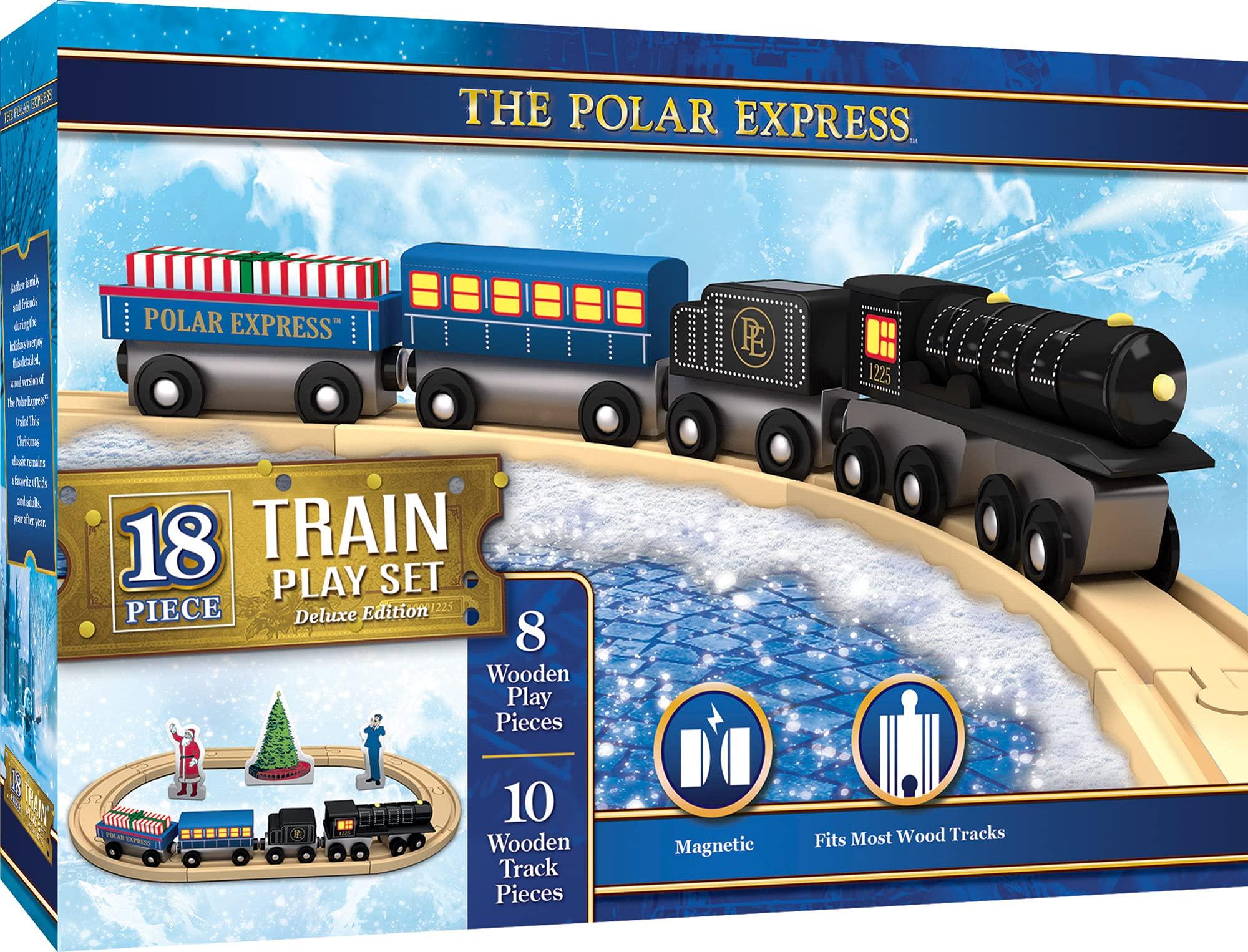 Masterpieces MasterPieces Wood Train Sets - The Polar Express 18 Piece Train Set