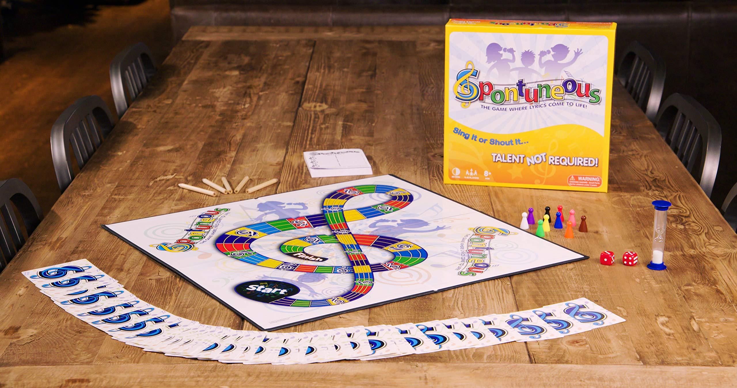 Spontuneous Spontuneous - The Song Game - Sing It or Shout It - Talent NOT Required - Family Party Board Game…