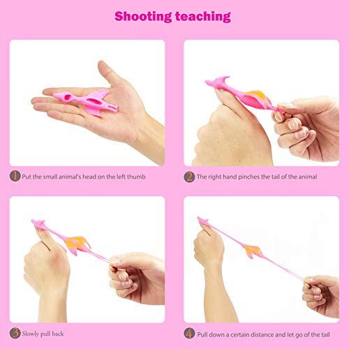 MIMIDOU MIMIDOU 30 Pcs Finger Slingshot Dinosaurs Animal Toy, Funny Stretchable Flick Rubber Animals, a Variety Simulation Animals Great for Various Festivals and Parties.