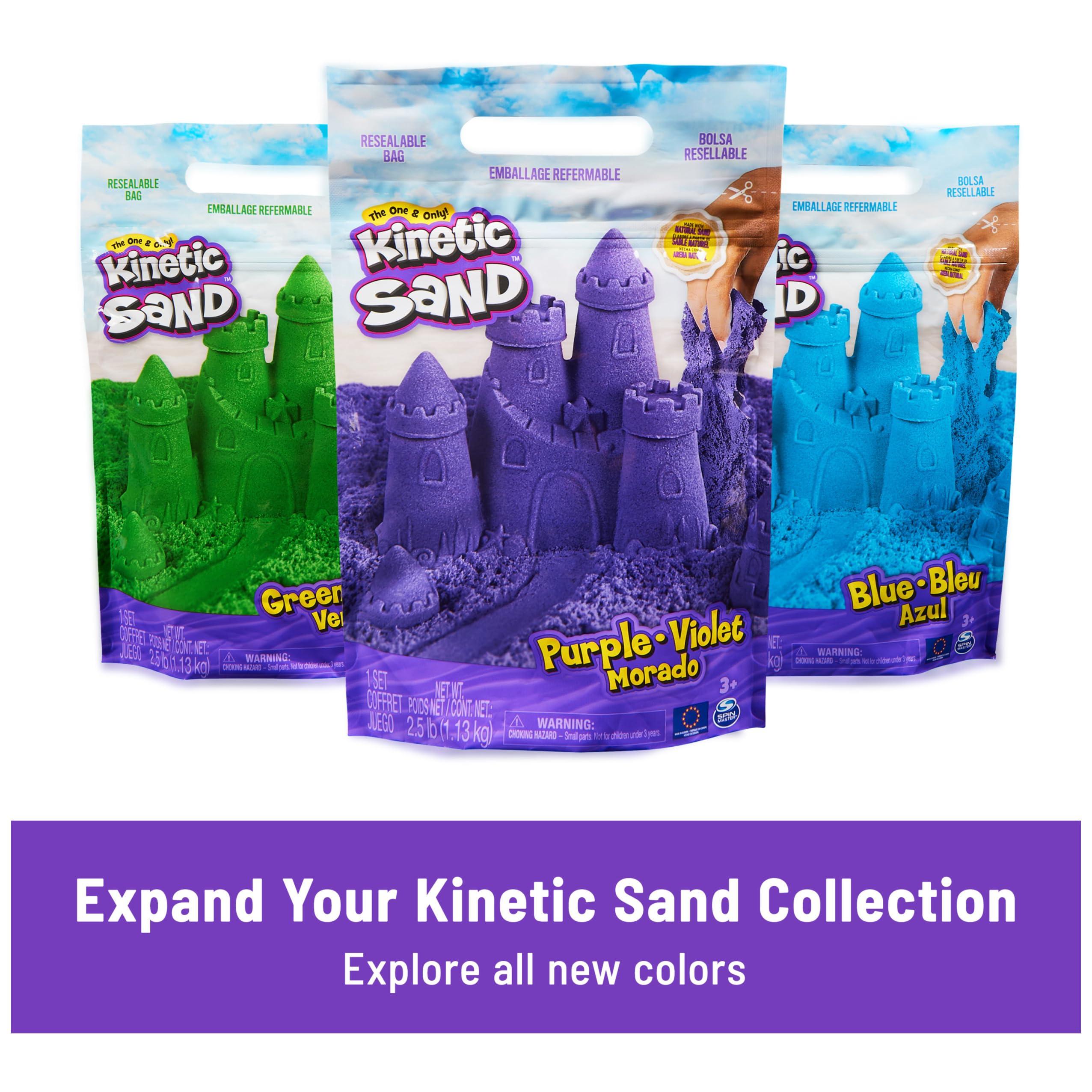 Kinetic Sand Kinetic Sand, Squish N Create Playset with 13.5oz Blue, Yellow & Pink Play Sand, 5 Tools, Sensory Toys for Kids Ages 3 and up