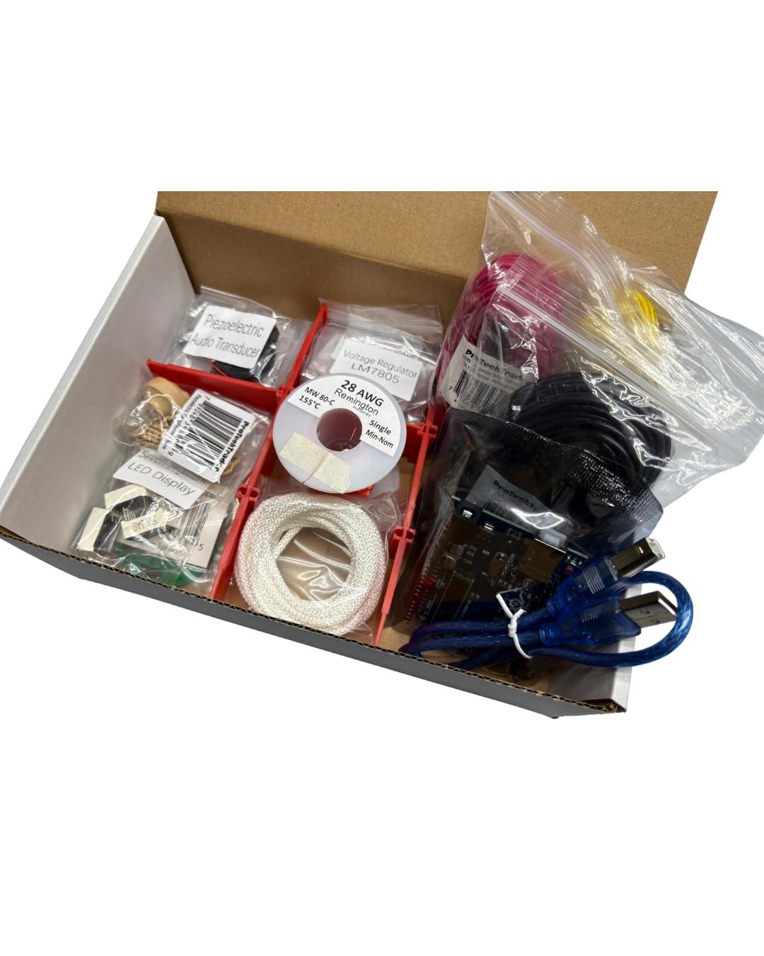 ProTechTrader Make: Electronics Third Ed Kit 2 Economy - Beginner, Intermediate, & Advanced (Teen - Adult) Component Pack That Follows The Experiments in Make: Electronics 3rd Ed by Charles Platt