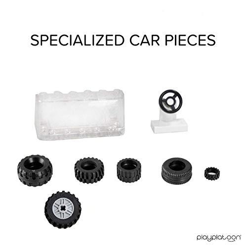 Play Platoon 500 Piece Building Bricks Kit Car Building Set with Wheels Axles Windshields