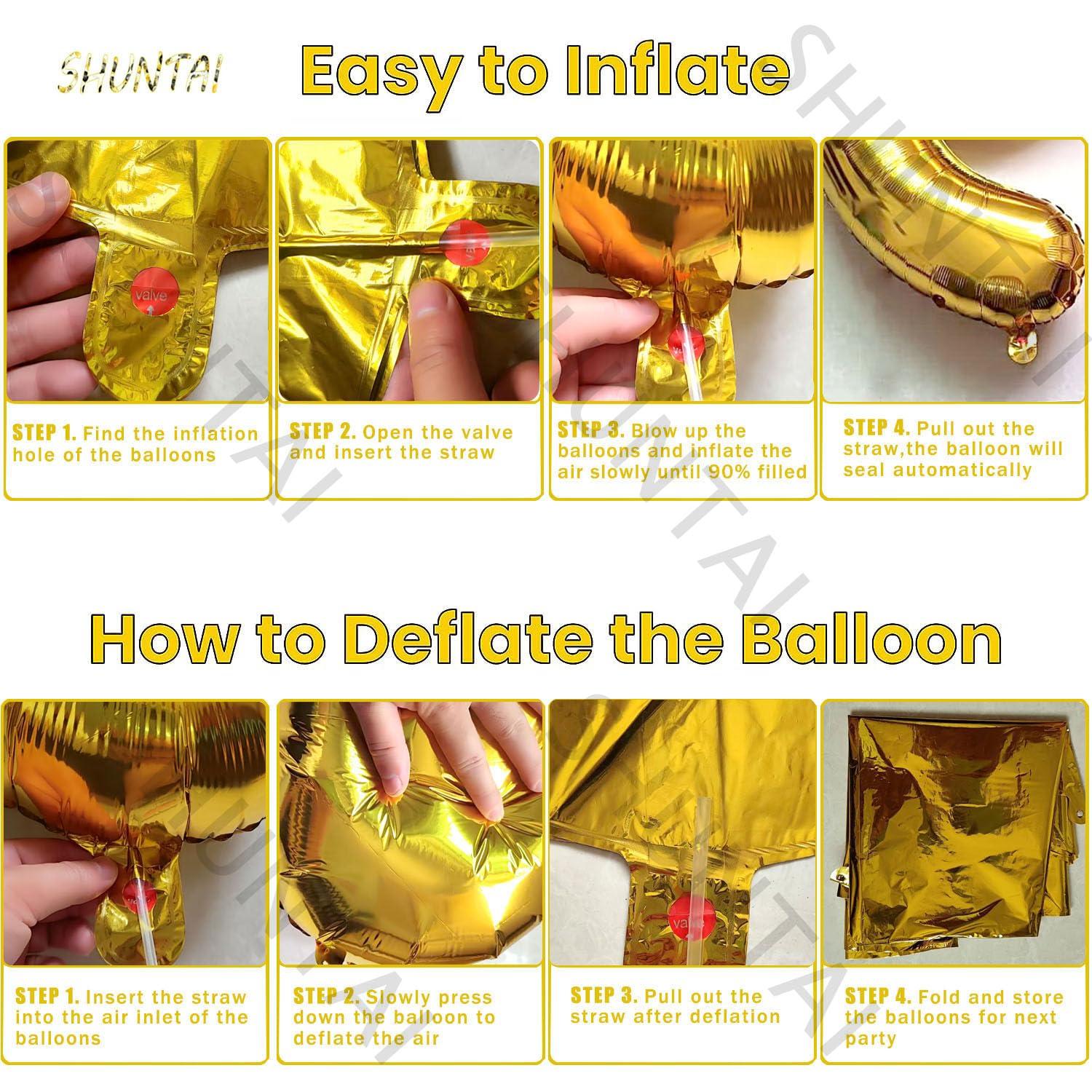 SHUNTAI SHUNTAI 68th Birthday Decorations for Men Women 68 Number Balloons Gold Jumbo Numbers 86 Foil Mylar Balloons with Happy Birthday Balloon Letters Banner 86th or 68 Years Old Theme Party Events Supplies