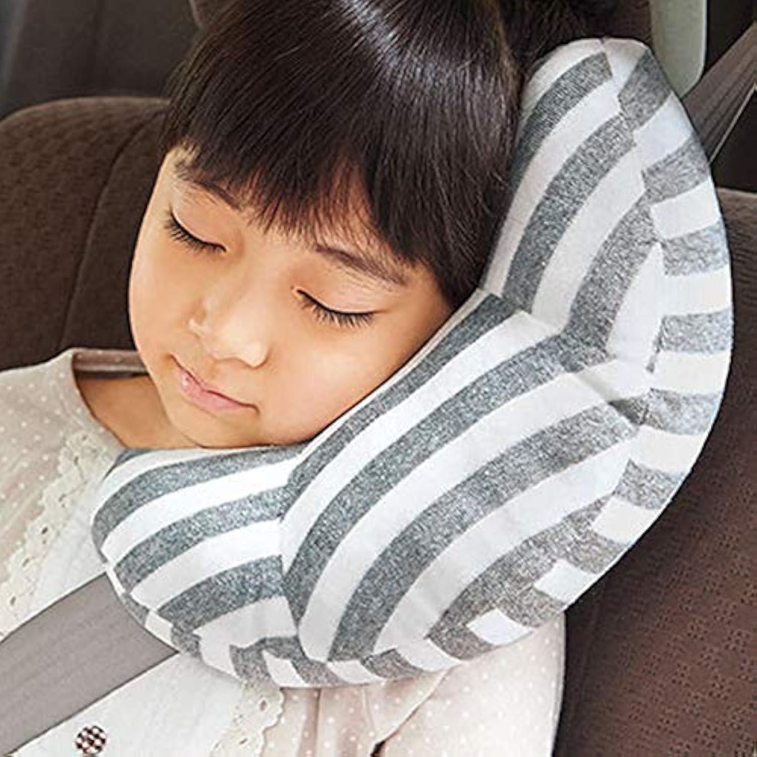 HKSICHENGKEJI HKSICHENGKEJI Kids Car Seat Travel Pillow Seatbelt Neck Support Cushion Pad Comfort Seat Shoulder Pad Boys Girls Head Neck Support Universal Travel Pillow for Airplane Train