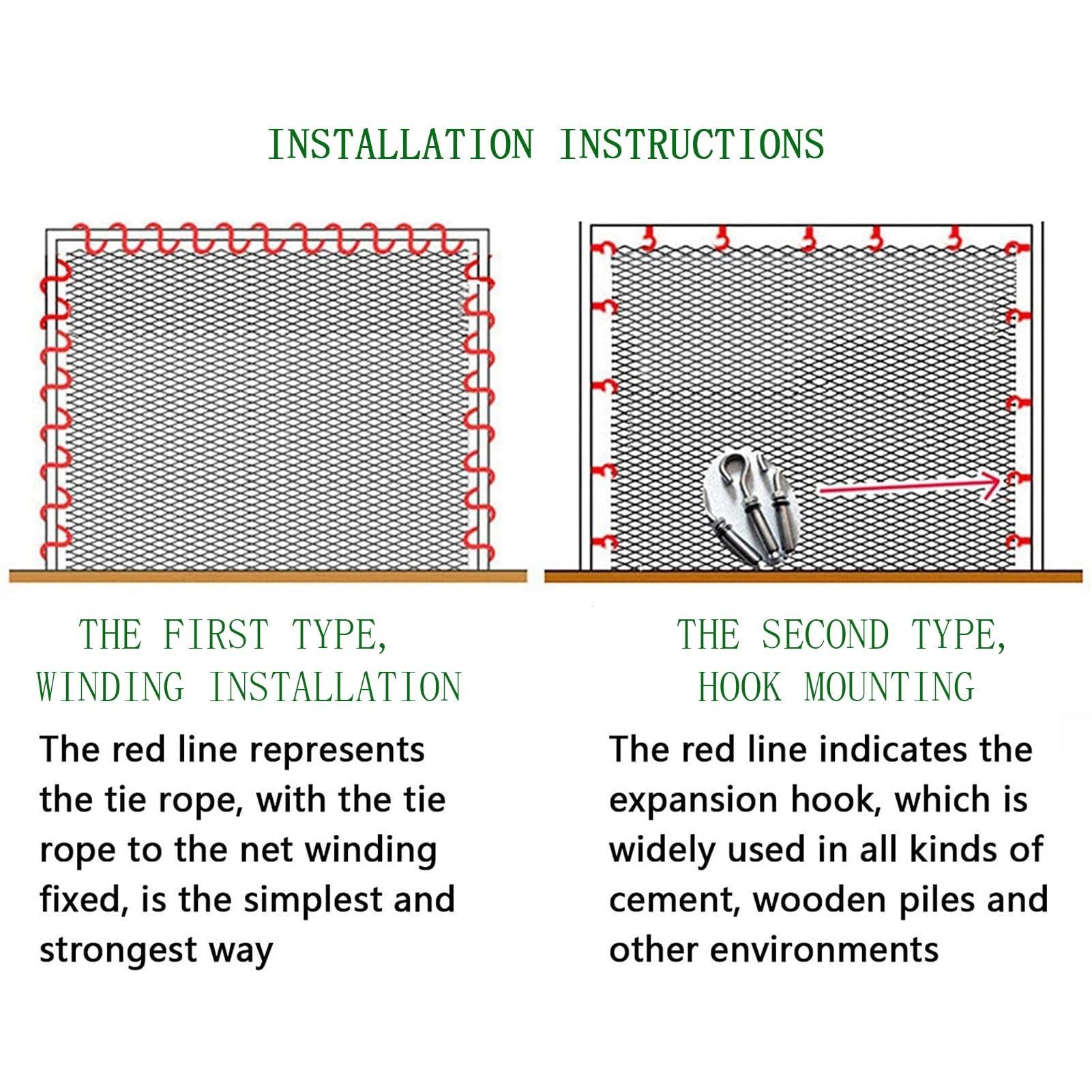 SCITOY SCITOY Safety Netting for Railings Manhole Cover Net Patio Fall Net Child Safety Net Construction Site Stair Protection Net Color : 10cm mesh, Size : 4x5m(13x16ft)