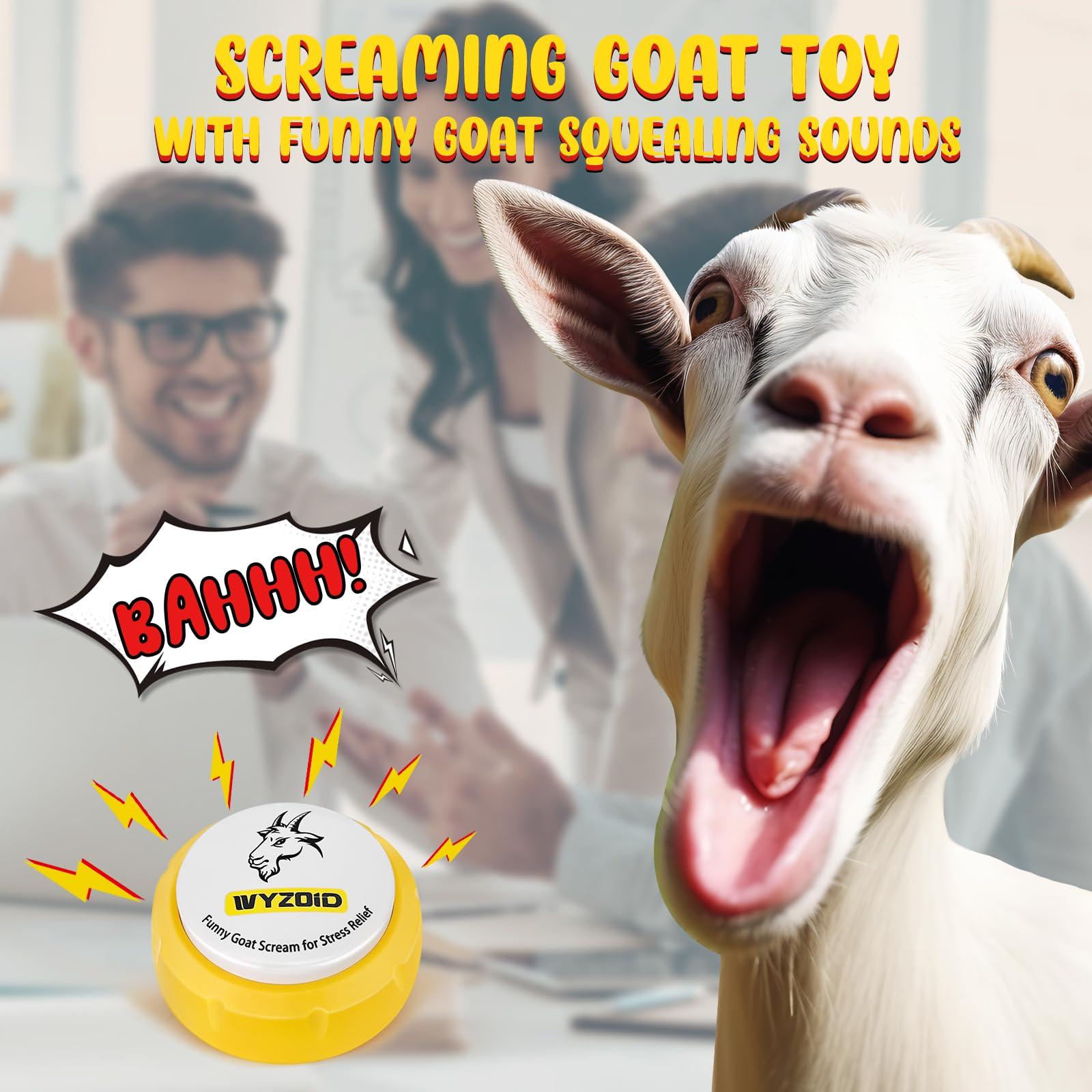 WYZOID WYZOID Screaming goat, Screaming Desk Toy Talking Button,Make Funny Screaming Goat - Provide Interesting Gifts for Friends and Colleagues