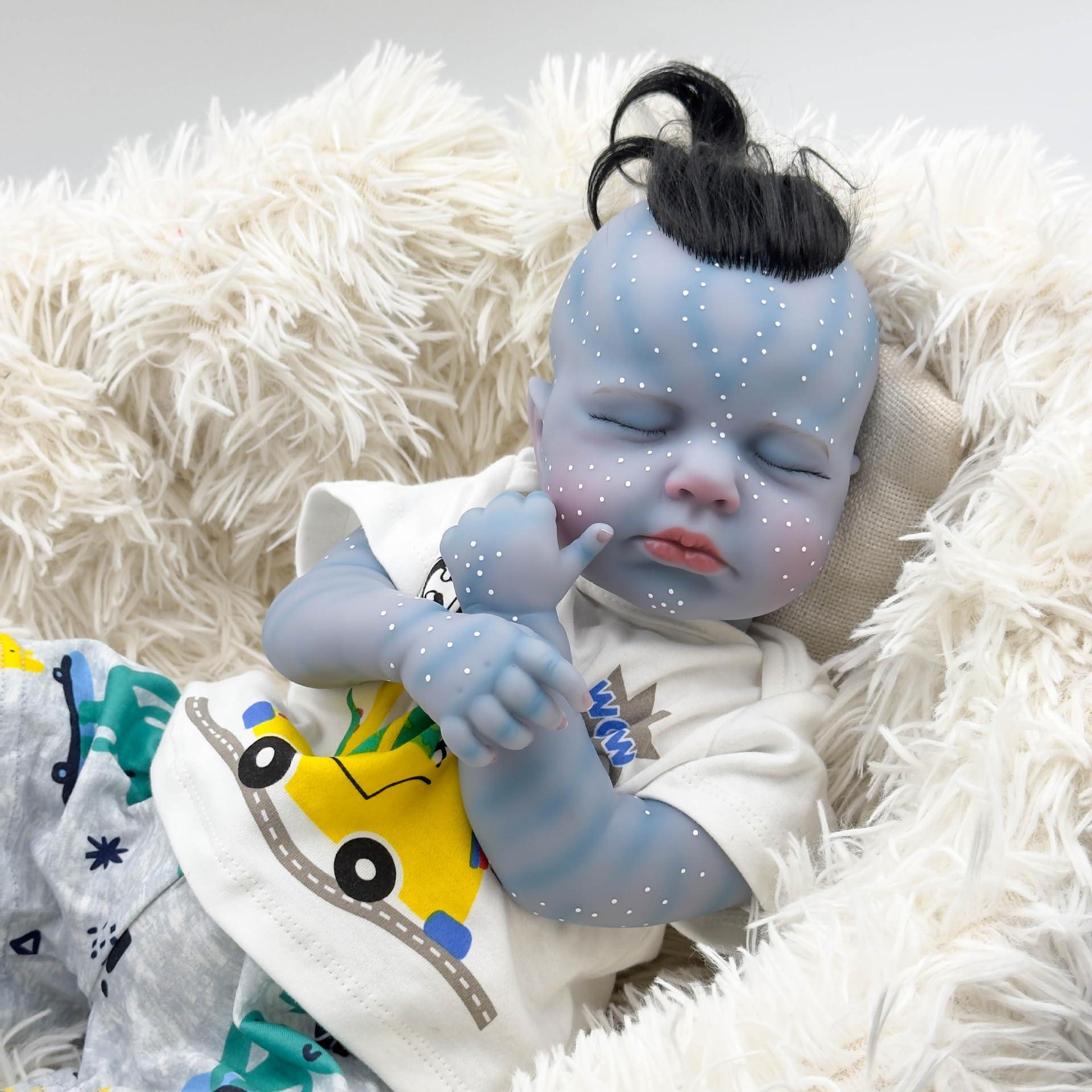 BNNPUU BNNPUU Reborn Baby Dolls 19 Inch Handmade Lifelike Baby Dolls Soft Fabric Body Like A Real Baby Reborn Closed Eyes Dolls