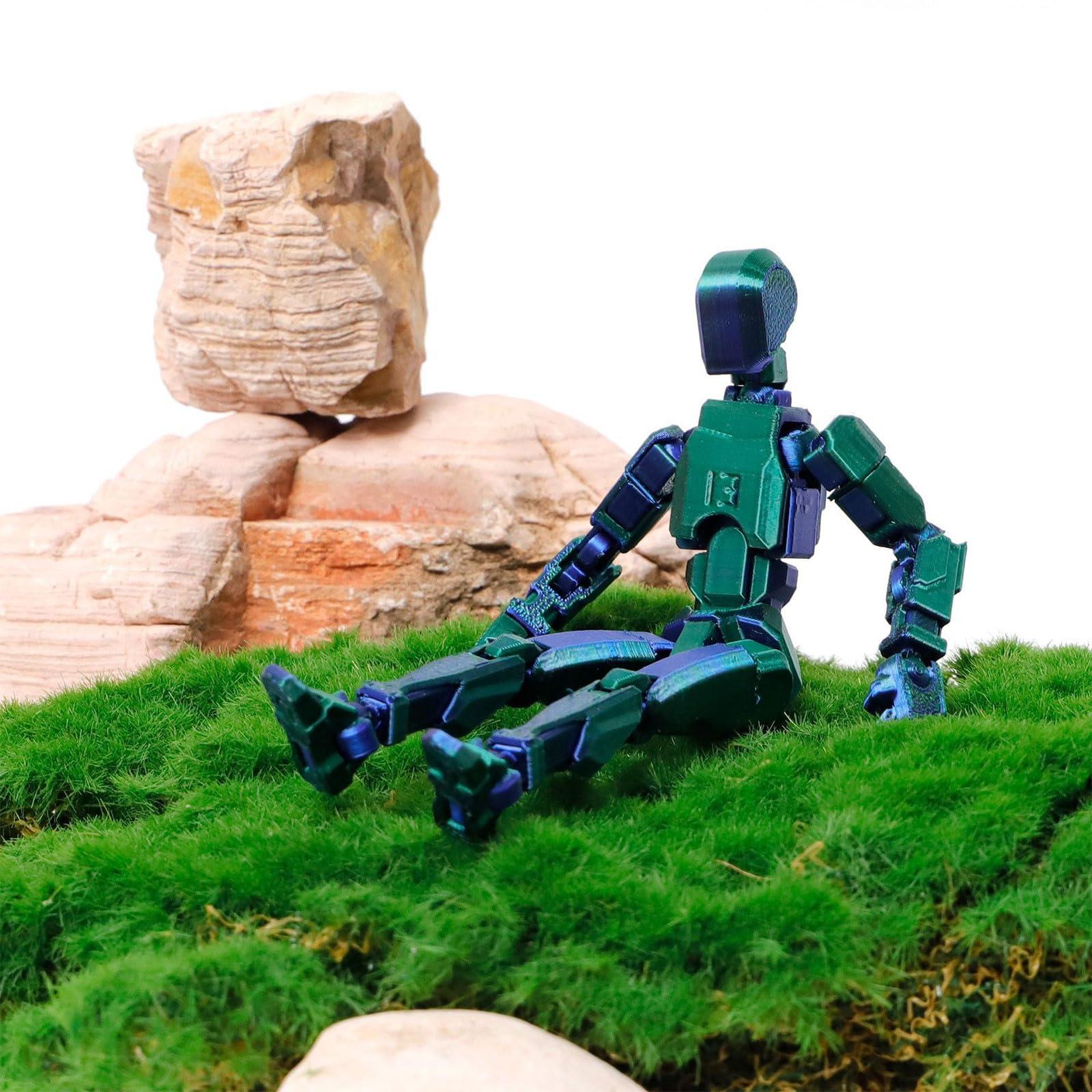 ChasmoHJP240125002 Fifth Generation T13 Action Figure 1 Pack, 3D Printed Human Body Model, Lucky 13 Action Figure,Multi-Joint Movable Robot, PVC Model Full Body Mobile Robot Desktop Decoration