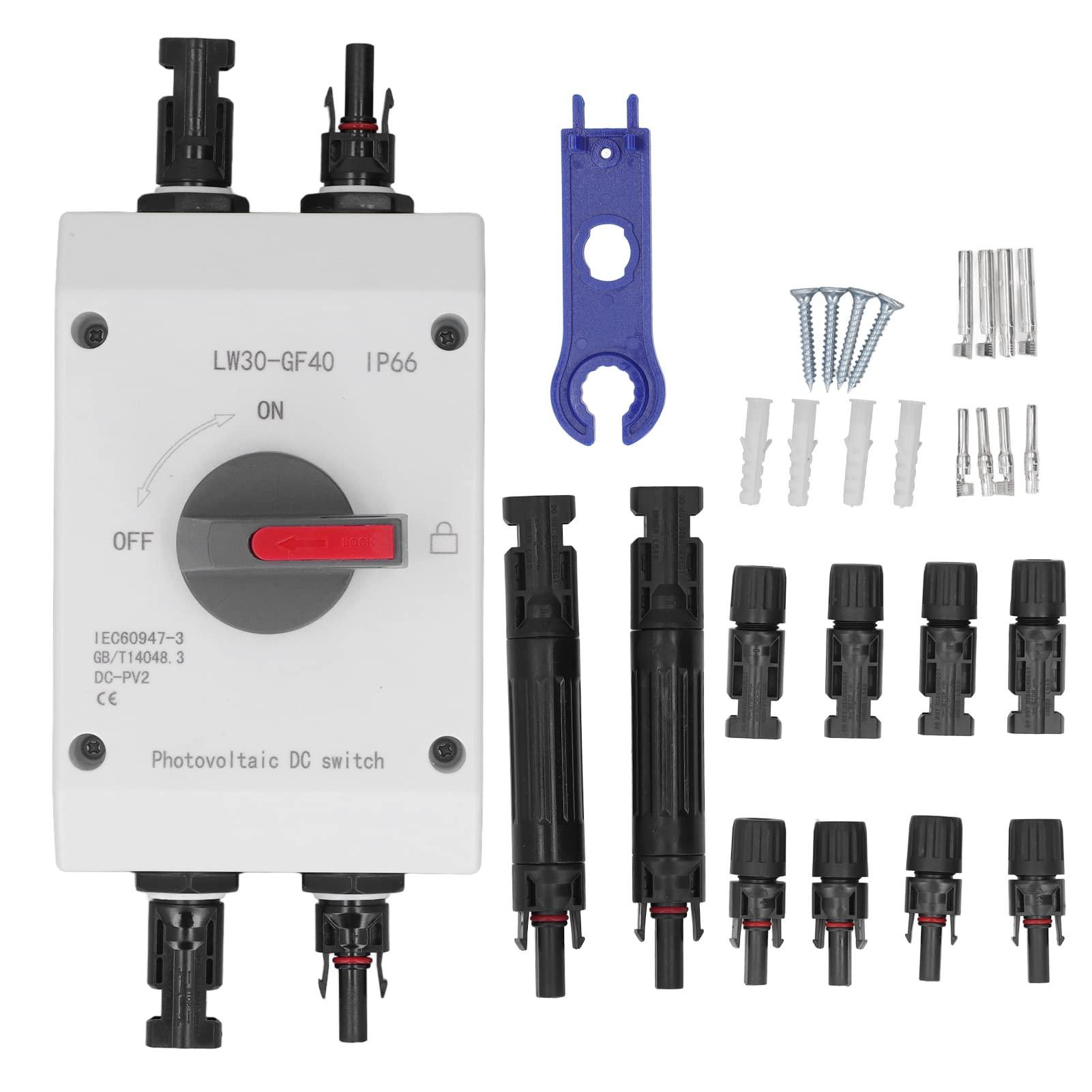 FFIME DC Isolator Solar Switch, PV DC Switch Easy Installation 1200V 32A 4P Insulated IP66 Waterproof for Boat