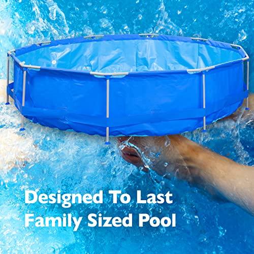 VFM e-Store VFM - Medium Round Pool 3m x 76cm Strong Frame Giant 4200 Litre Capacity Swimming Family Fun for Kids and Adults Holiday Summer Garden Swim Splash - Wild \'n Wet
