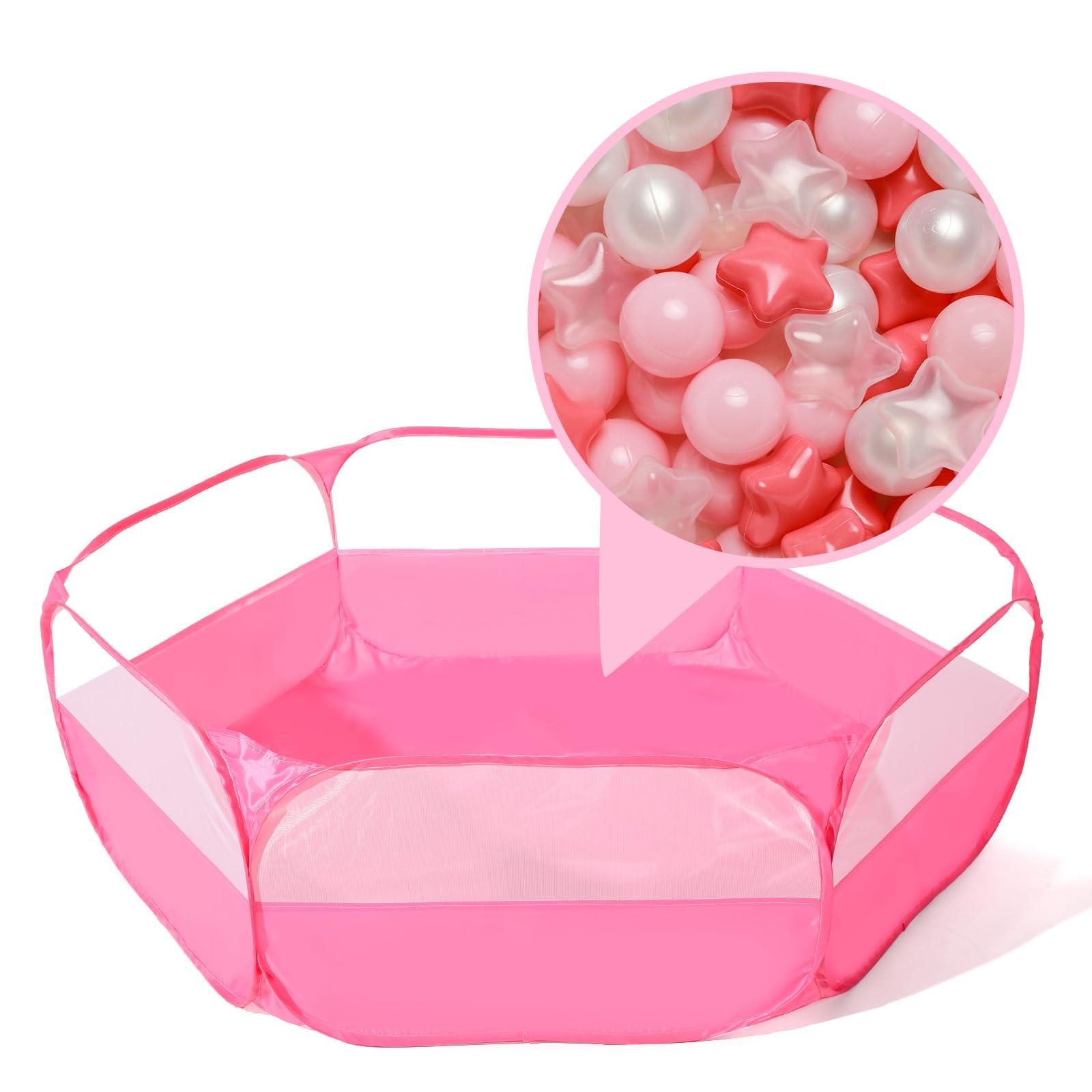 TRENDPLAY Ball Pit with Balls Included for Toddlers, Collapsible Ball Pits Play Tent, Crawl Playpen Ball Pool Playhouse with Storage Bag, for Boys Girls Dogs Cats Birthday Christmas Summer Play