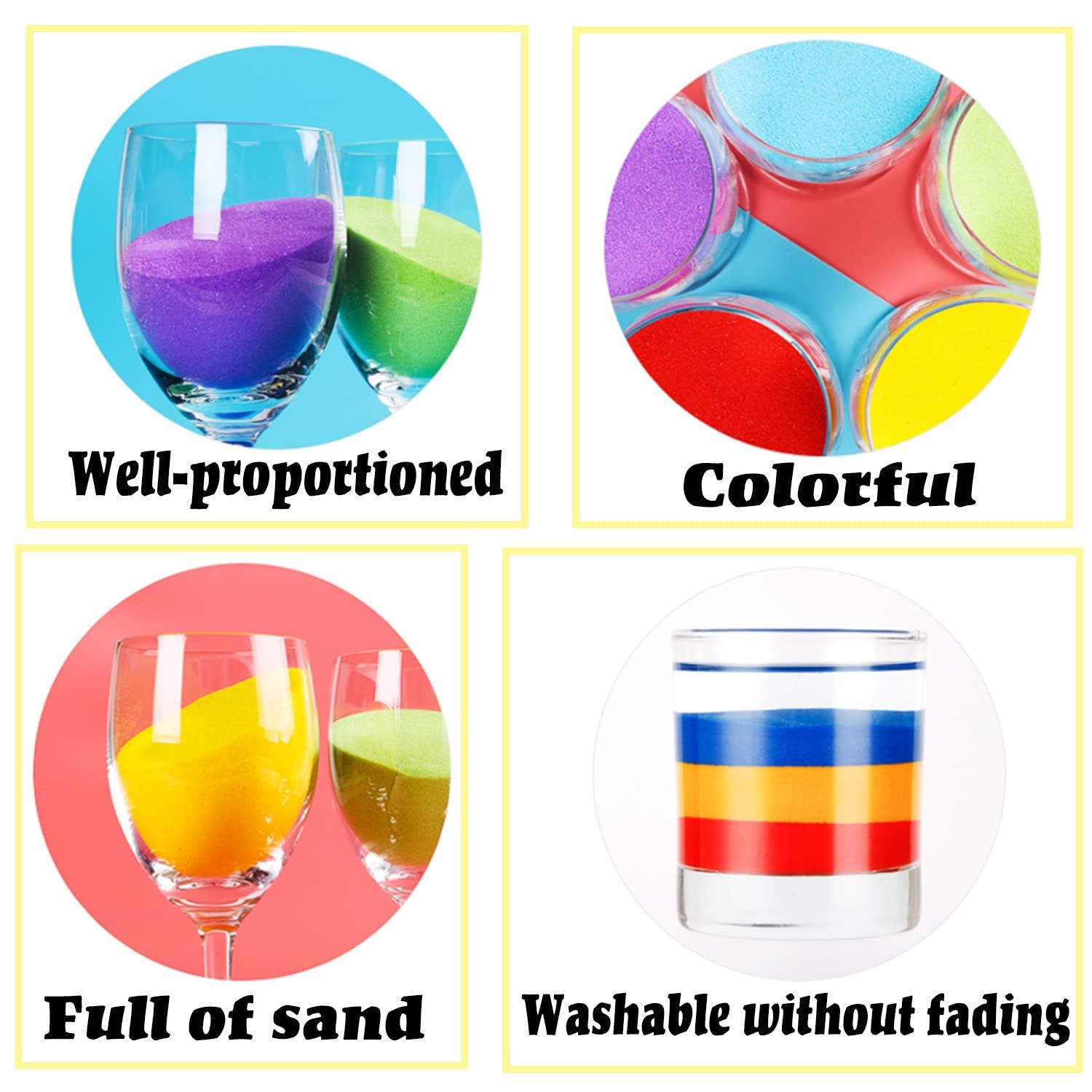 Guuozzli Guuozzli 36 PCS Art Sand,1.25oz DIY Arts and Crafts Kit,Scenic Sand Kit for Kids,DIY Sand Painting,Wedding Decoration Sand Bottles