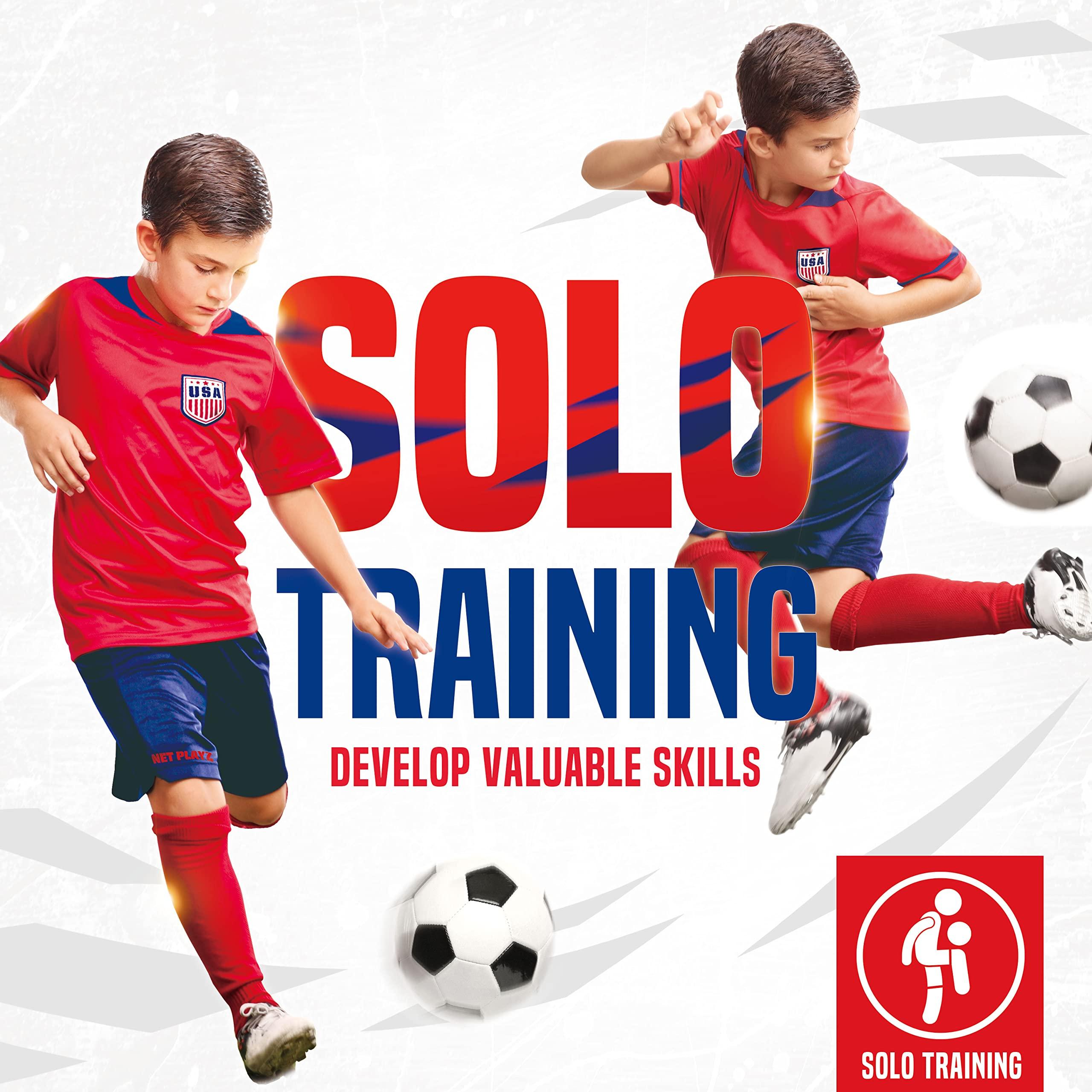 NET PLAYZ Soccer Goals Soccer Net - Kids Pop-up Football Goals for Backyard Practice & Training, Portable Set of 2