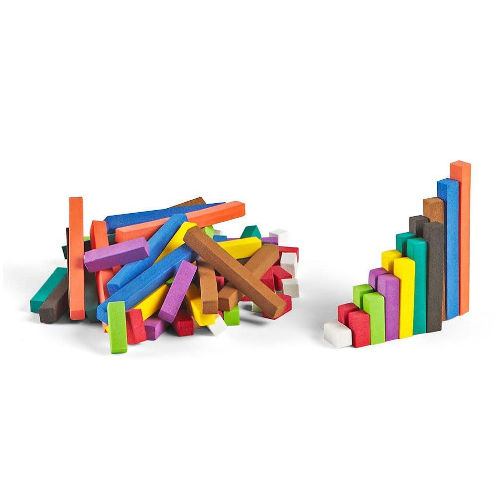 hand2mind hand2mind Foam Cuisenaire Rods Classroom Set, Fraction Bars, Montessori Number Rods, Counting Blocks, Math Manipulatives, Math Teacher Supplies, Kindergarten Homeschool Supplies (15 Sets of 74)