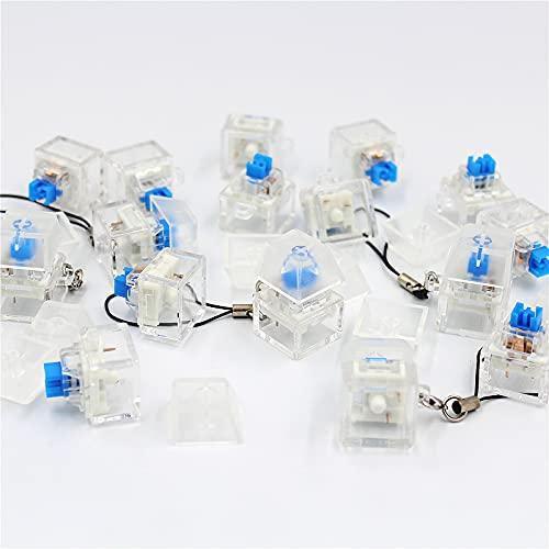 WULEEUPER WULEEUPER Keyboard Fidget Toy Mechanical Switch Keyboard Fingertip Fidget Button Stress Relief Toys for ADHD Autism Special Needs (Transparent Color (clicky))