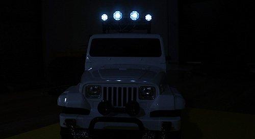 Yeah Racing Yeah Racing 1/10 RC Rock Crawler Accessories Metal Mesh Wire Luggage Tray Type B w/ 4 White Light 11cm X 10cm X 3.5cm #YA-0402