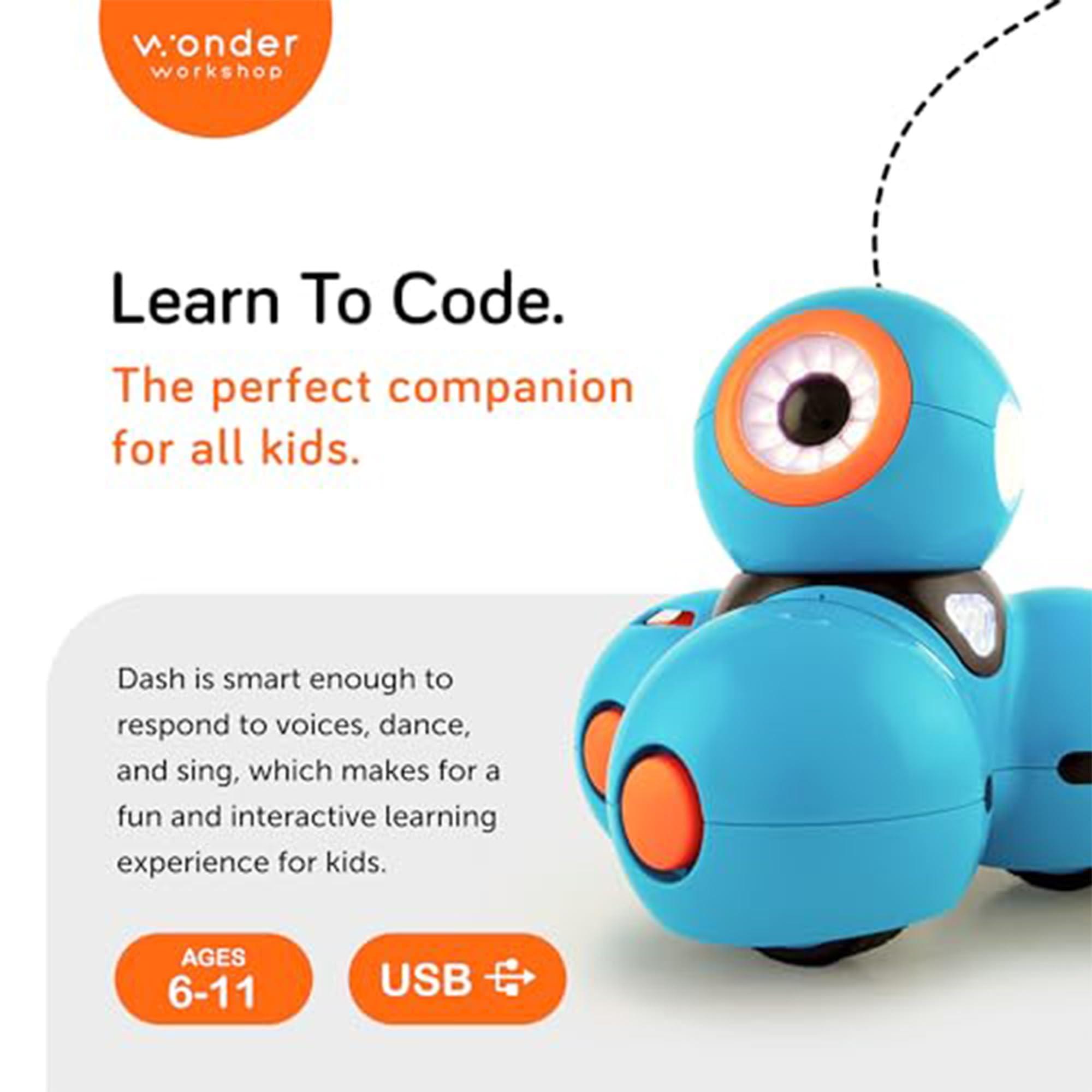 Wonder Workshop Wonder Workshop Dash Robot Coding Robots for Kids 6+ Voice Activated STEM Robot Toys Interactive, Educational & Programmable