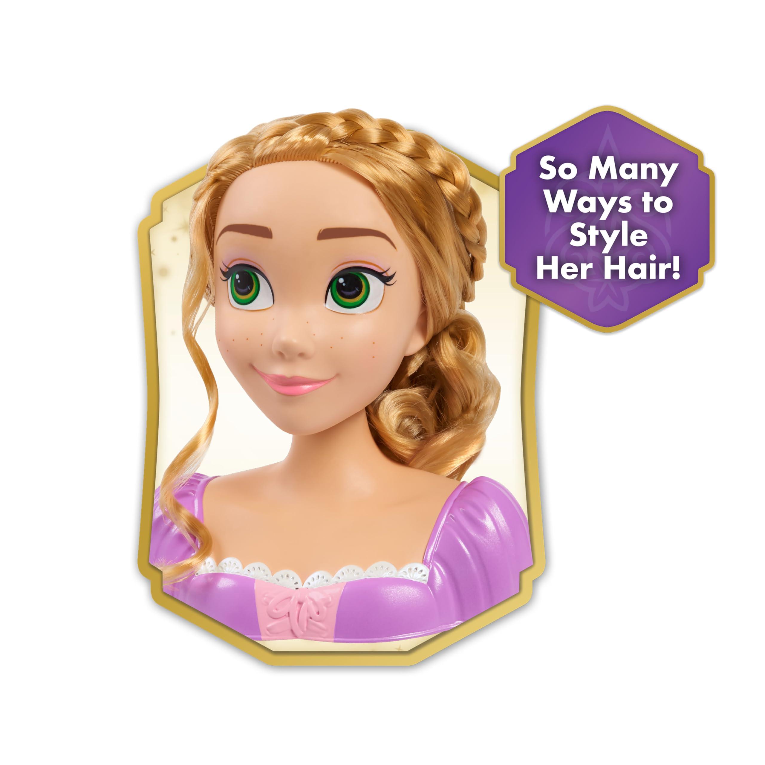 Disney Disney Princess Rapunzel Styling Head, 14-pieces, Pretend Play, Kids Toys for Ages 3 Up by Just Play