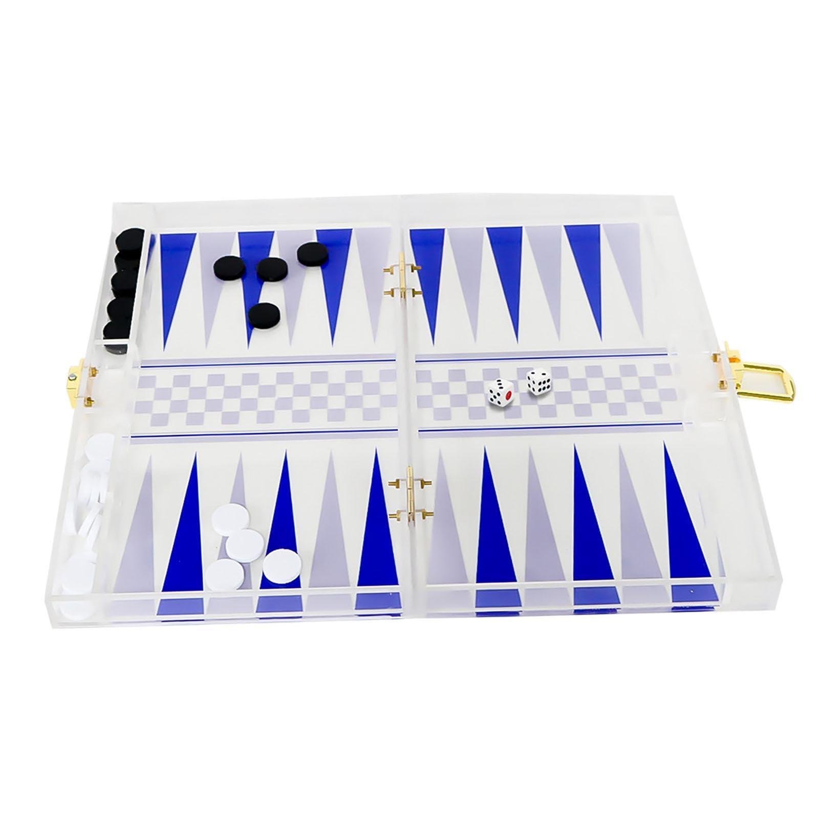 rockible rockible Travel Backgammon Set,Classic Board Game,Folding,Desktop Game,Strategy Board Game,Backgammon Board Game Set for Adults,Travel
