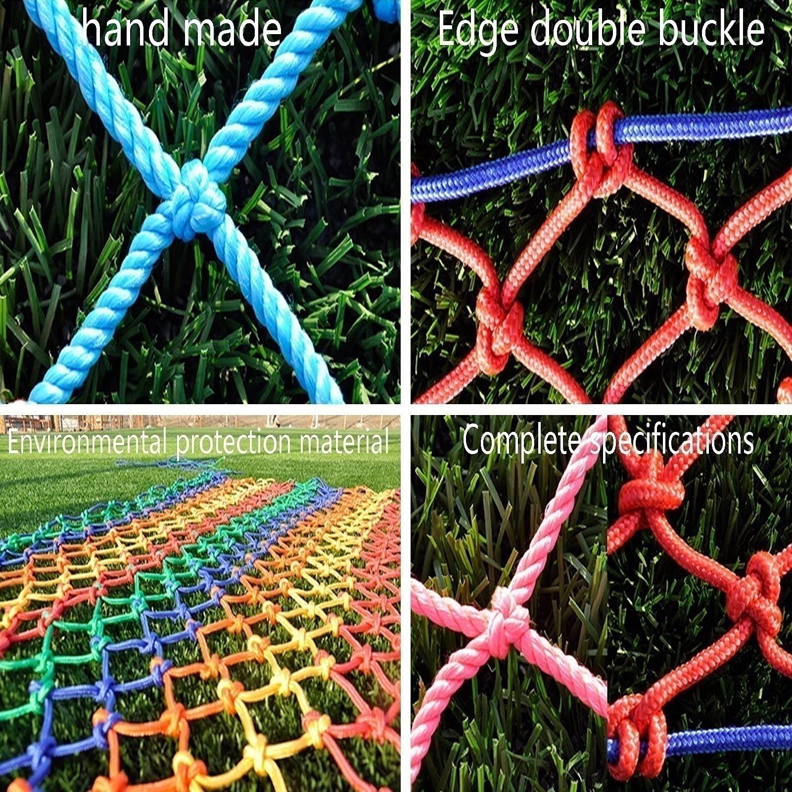 AWSAD AWSAD Nylon Rope Net Safty Net Balcony Railing Stairs Fence Against Falling Child Safety Netting Greenhouse Protection Net Color : 10mm Rope, Size : 110m(333ft)