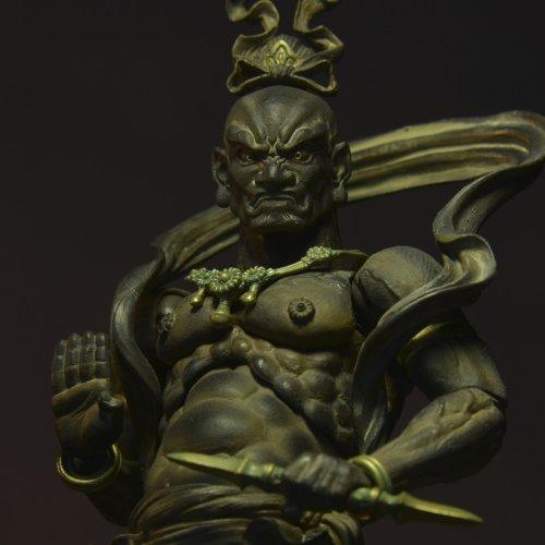 Kaiyodo Revoltech Takeya 017 Kongo-Rikishi(Sanskrit:vajradhara) Ungyo(close-mouthed Form) Wooden Type