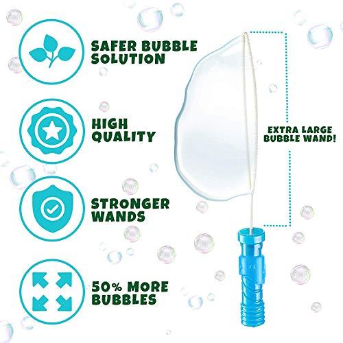 MAPIXO Bubble Wand, 28 Pack 14 Big Bubble Wands Bulk(7 Colors), Non-Toxic Smelless Bubble Toy for Kid Child Birthday Party Favor Wedding Summer Outdoor Pool Activity Bathroom Bath Toys