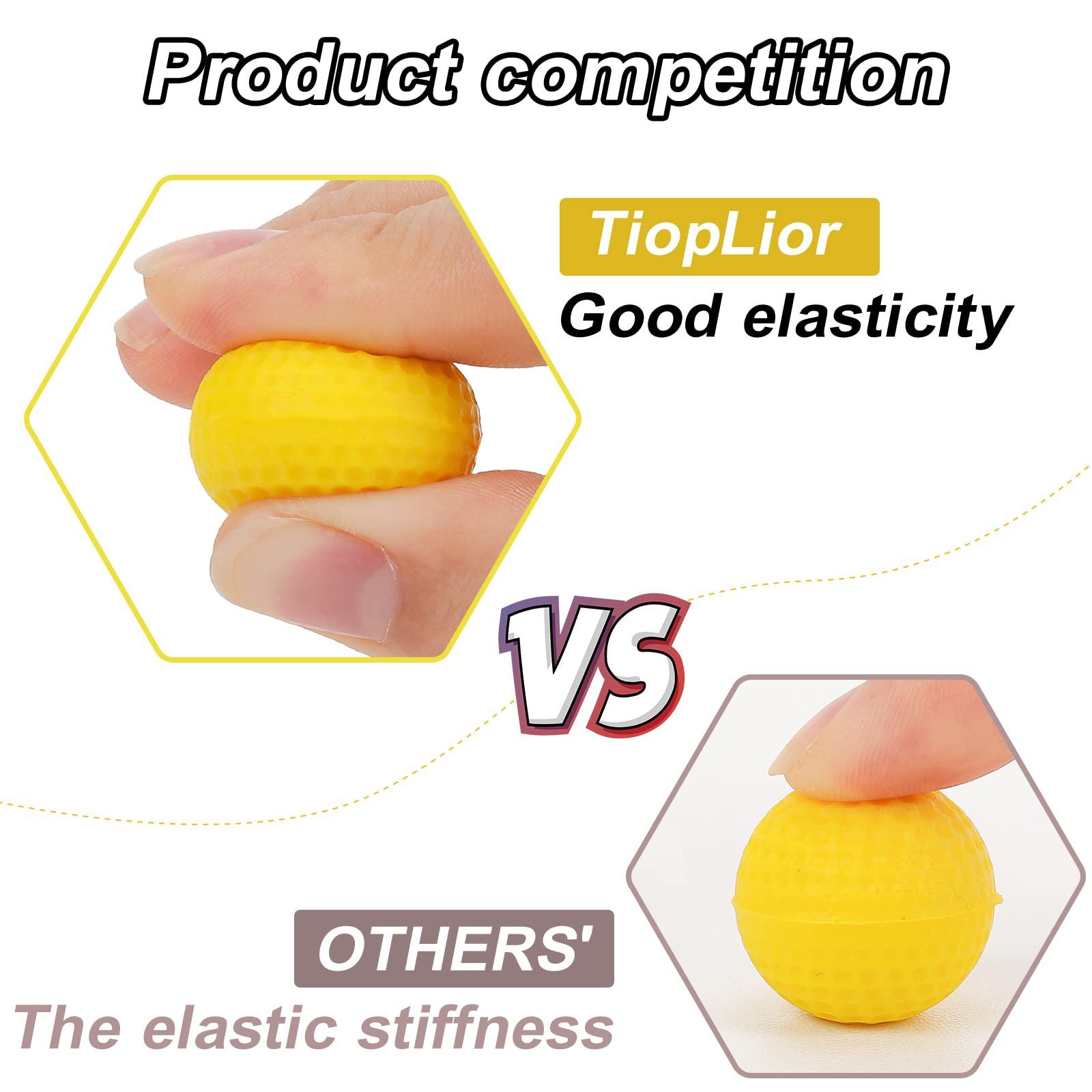 TiopLior 500 Rounds Refill Pack Balls Ammo Bulk Compatible with Nerf Rival Gun, TiopLior Yellow Foam Bullet Ball Replacement Refill Pack for Rival Blasters & Toy Blasters Gun(HIR, High-Impact Rounds)