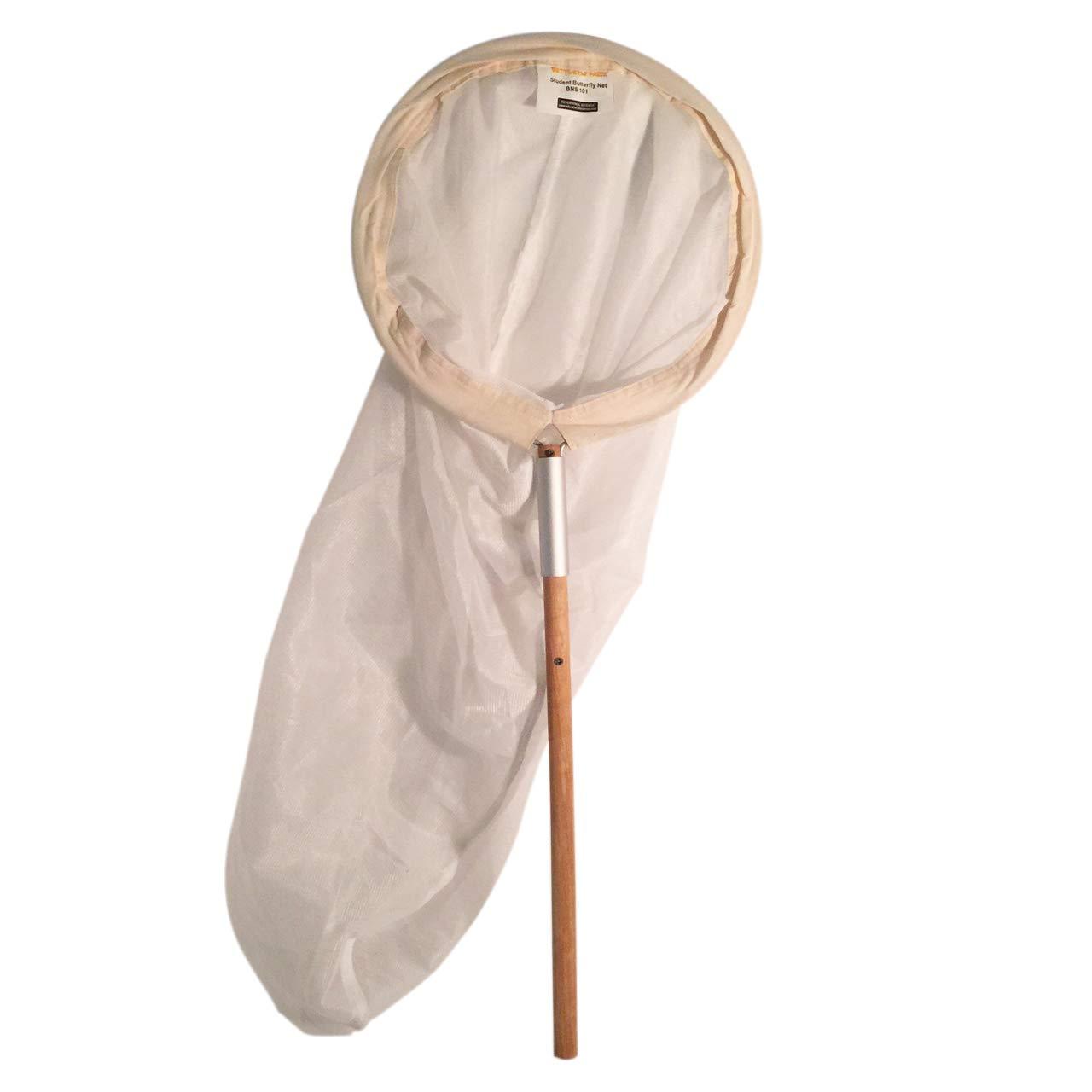 EDUCATIONAL SCIENCE WE ENABLE DISCOVERY Educational Science Butterfly Net, Advanced Student, Detachable Wooden Handle and Muslin Band, BN200