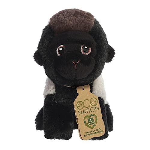 Aurora Aurora Eco-Friendly Eco Nation Gorilla Stuffed Animal - Environmental Consciousness - Recycled Materials - Black 5 Inches