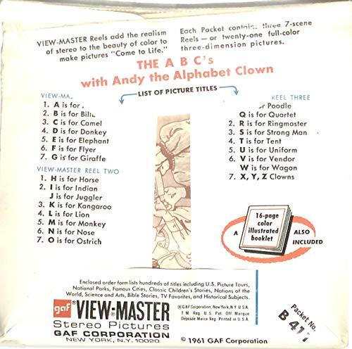 AFG Learning is Fun ABC Circus Viewmaster Reels
