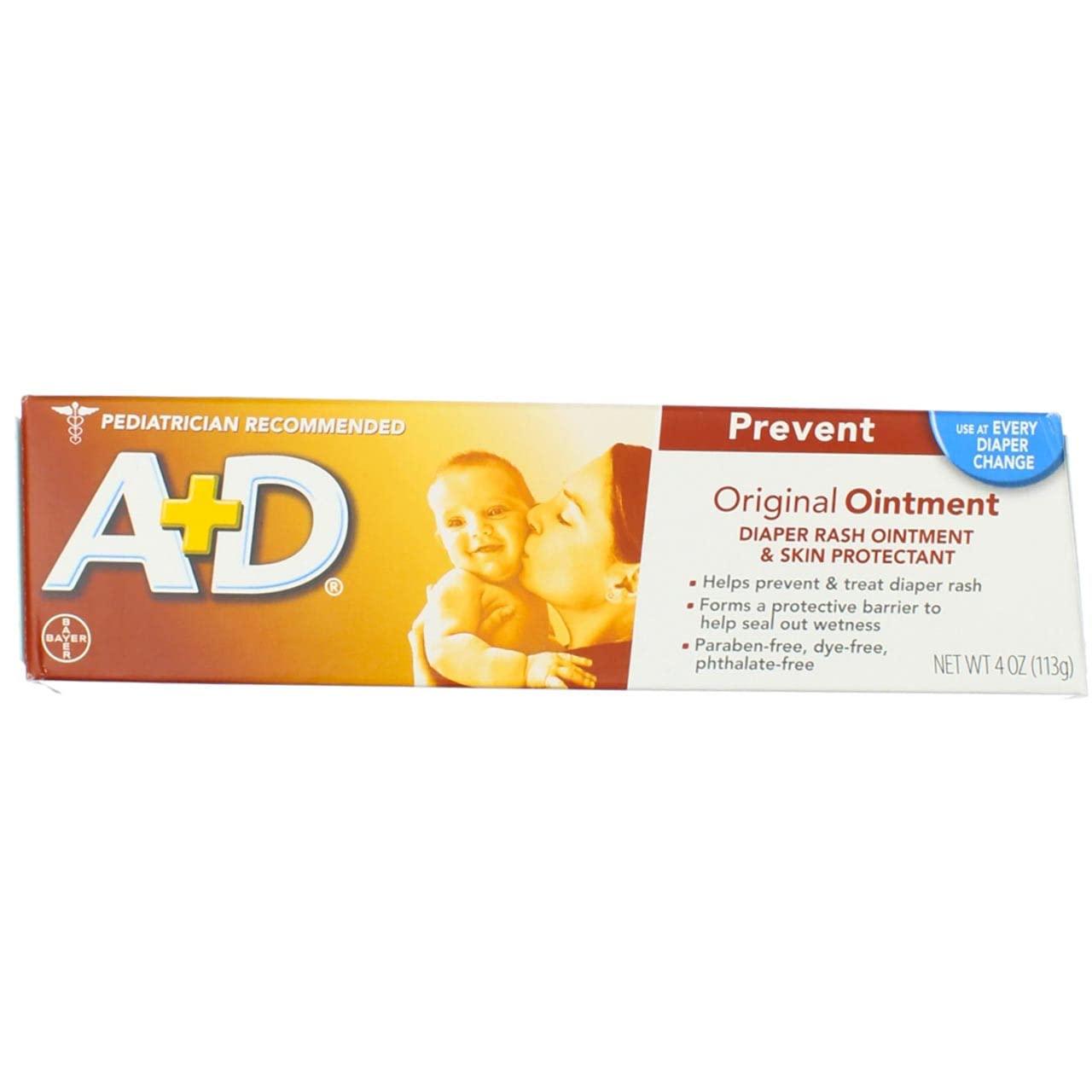 A&D A&D Diaper Rash Ointment Skin Protectant Original - 4 oz, Pack of 4