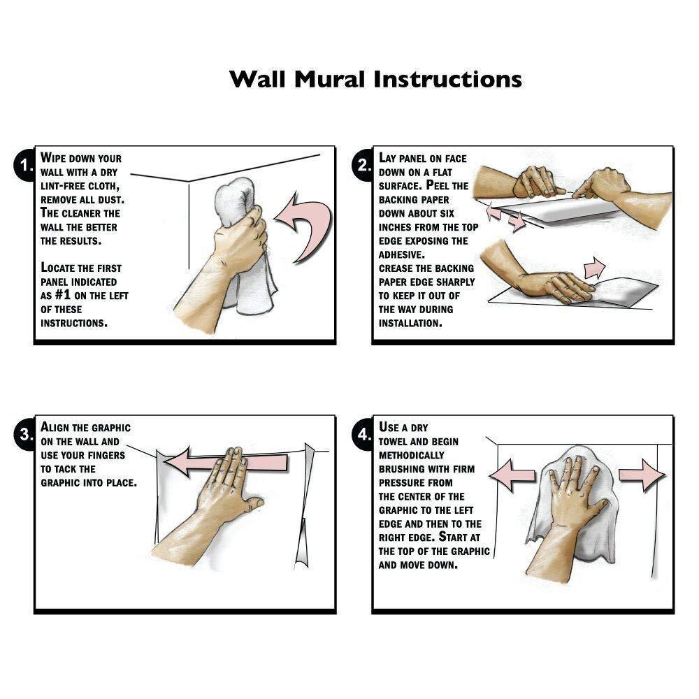 BBING COLOR 55x30 inches Wall Mural,Kids Nursery Decor with a Knight on Horse Castle Mystic Fairytale Art Peel and Stick Self-Adhesive Wallpaper Removable Large Wall Sticker Wall Decor for Home Office