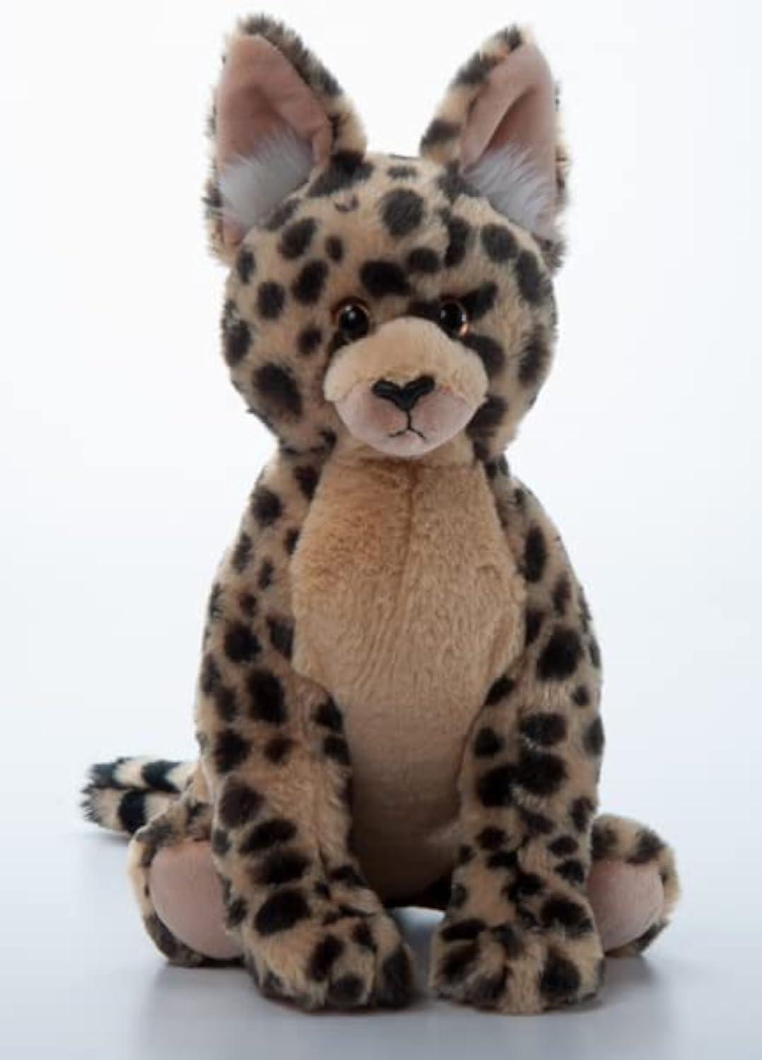 The Petting Zoo The Petting Zoo Serval Stuffed Animal Plushie, Gifts for Kids, Wild Onez Zoo Animals, Serval Plush Toy 12 inches