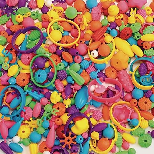 Snagshout  50%off Snap Pop Beads for Girls, 580 PCS Kids Jewelry Making Kit  Pop-Bead Art and Craft Kits DIY Bracelets Necklace and Rings Creativity Toy  for 3, 4, 5, 6, 7, 8 Year Old Girls