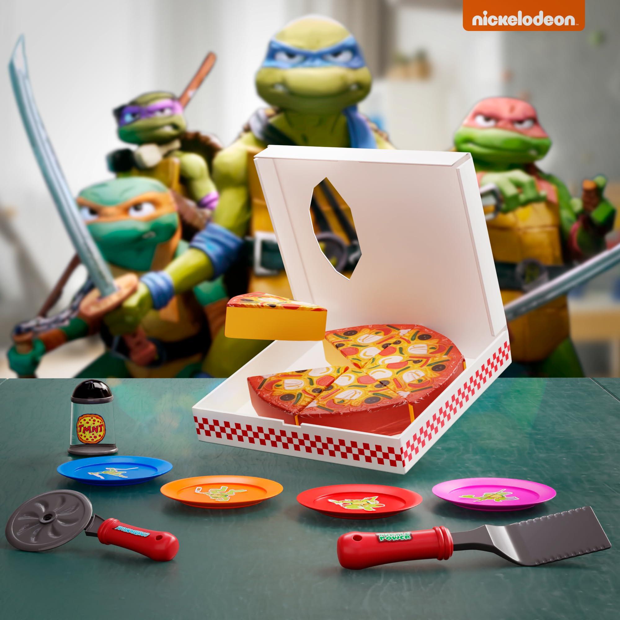 Lollipop Kids Pizza Toy Set, Pretend Kitchen Play Food, Slice & Serve Toy Pizza with Box, Pie Cutter & Fake Condiments