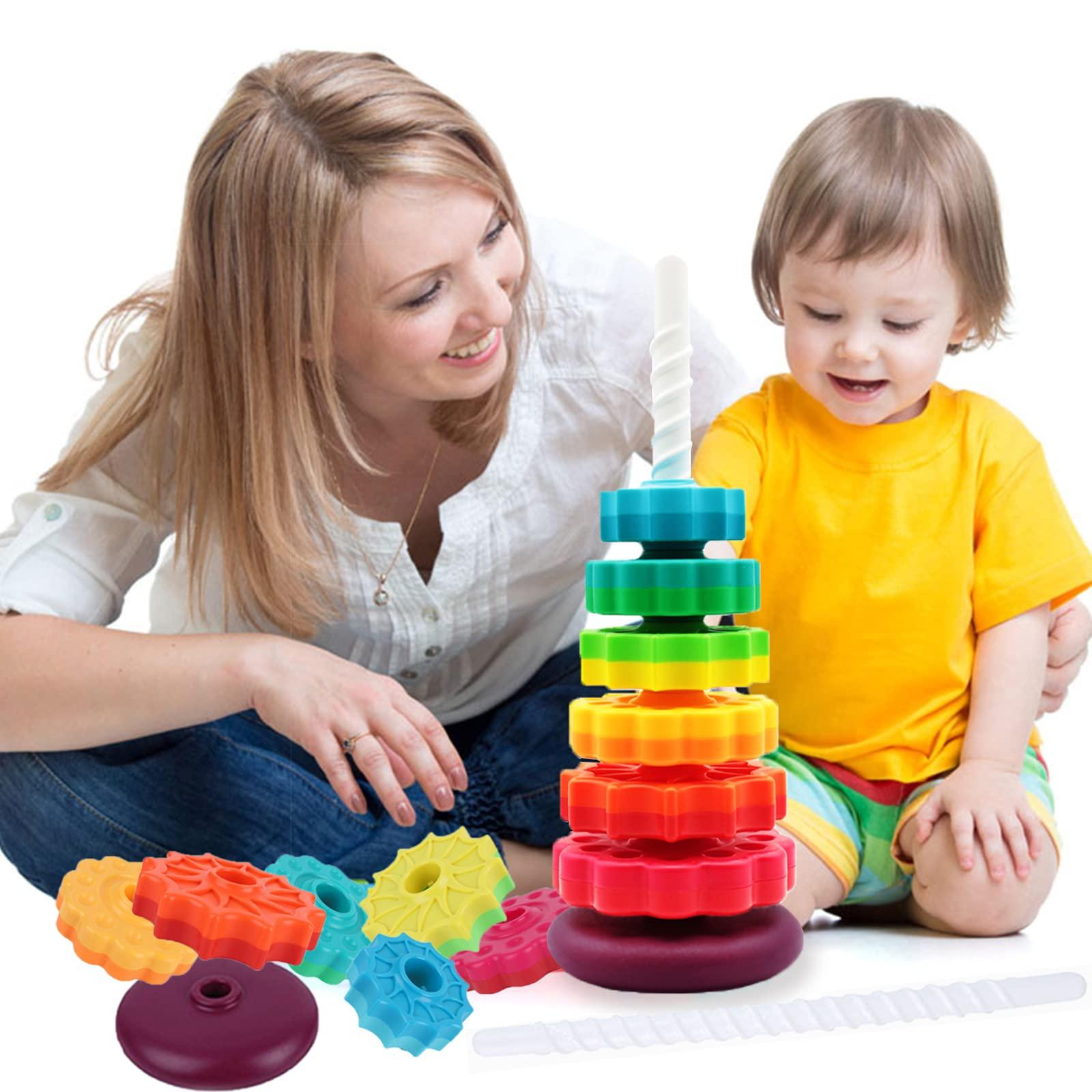 BYFWH BYFWH Baby Spin Stack Toy,Premium Stacking Toy for Kids,Baby Spinning Stacking Toy for Babies and Toddlers,Educational Toddler Learning Toy,Baby 1 2 3 Birthday Gifts,Autism Sensory Spinning Toy