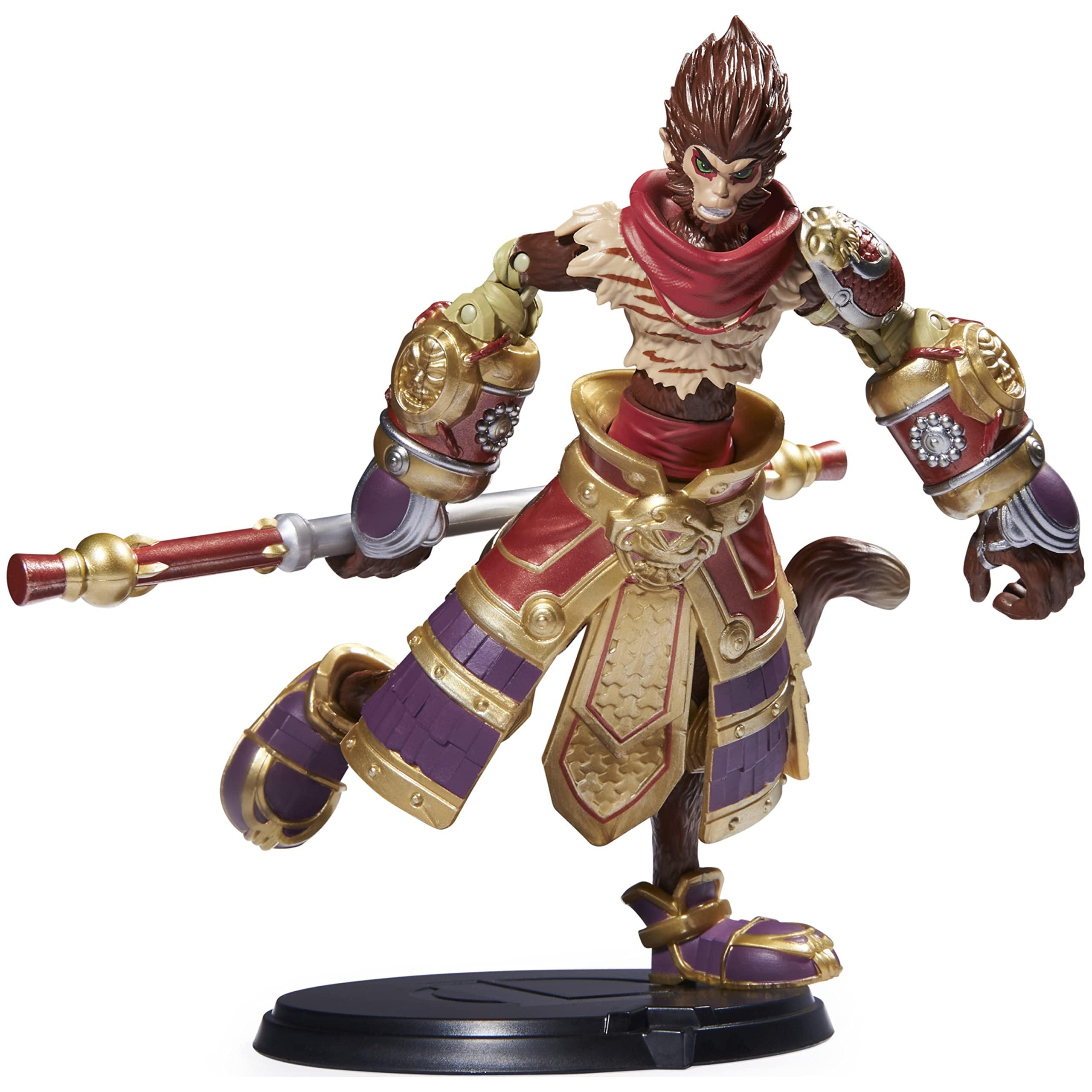 League of Legends League of Legends, 6-Inch Wukong Collectible Figure with Premium Details and Enchanted Staff Accessory, Champion Collection, Ages 12 and Up