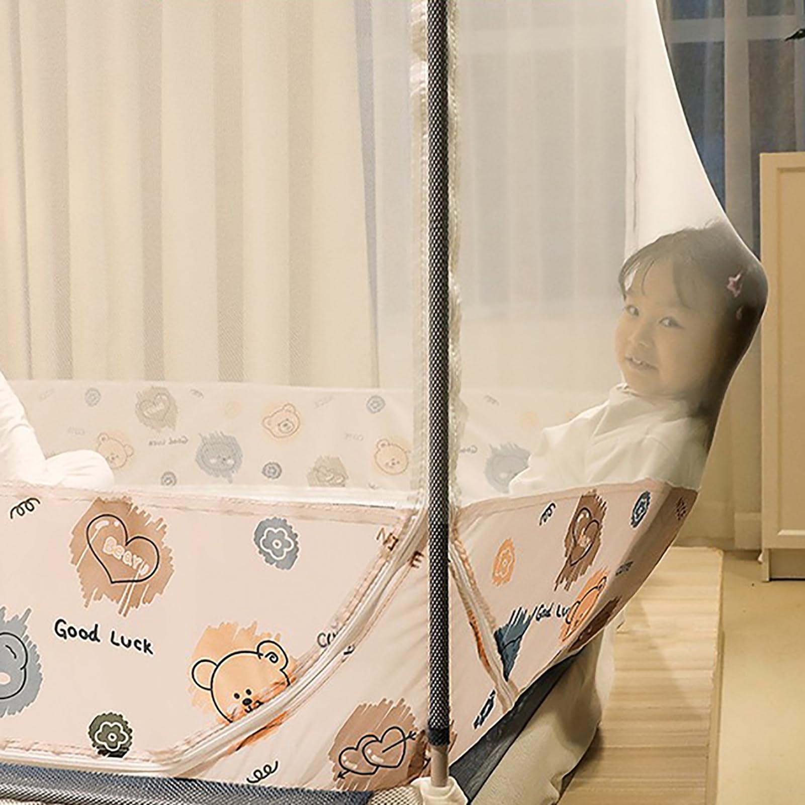 YAXANSIH YAXANSIH Free Installation of Mosquito Net Anti-fall's Square Top Zipper Encryption Folding Wire Anti-Mosquito Net Home,J,1.5X2M