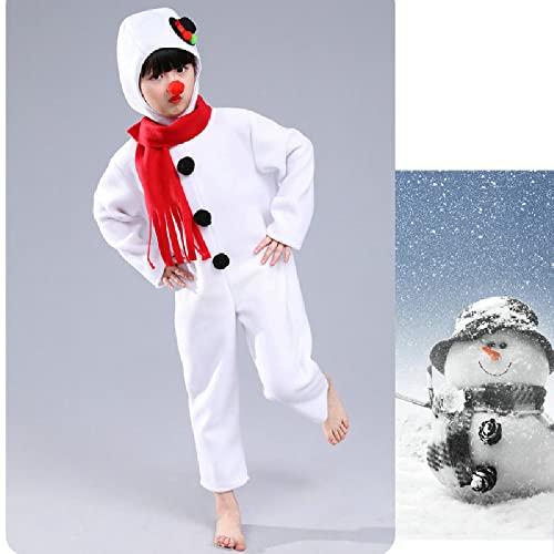 Quenny Quenny Christmas children Snowman costume with red scarf (XXX-Large)