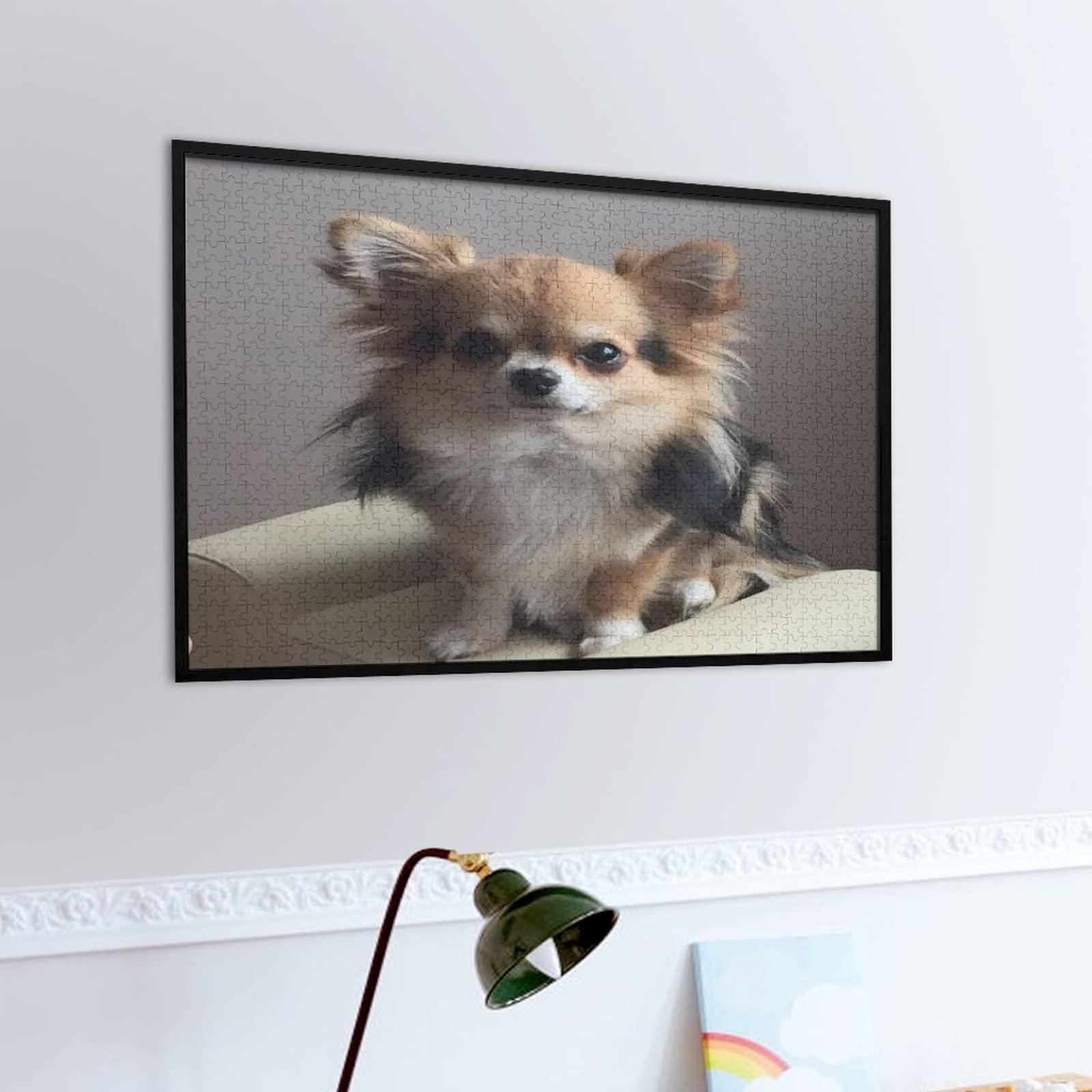 XKAWPC Cute Chihuahua Wooden Puzzles for Adults Funny Jigsaw Puzzle Wall Decorations Gifts 1000 PCS