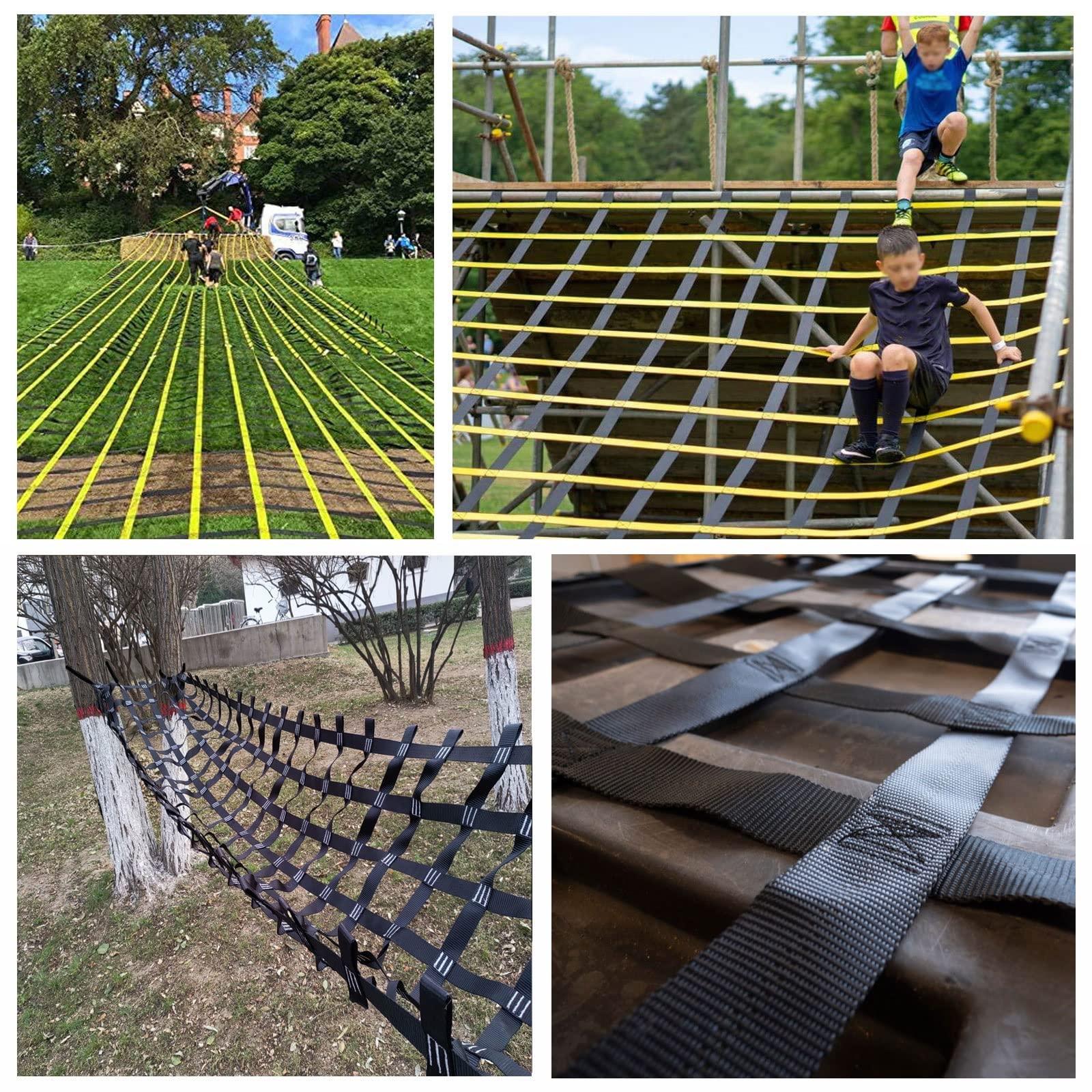 DREAMOSA DREAMOSA Net for Climbing Wall,Climbing Cargo Net,Climbing Rope Jungle Gym for Backyard Ninja Course Slackline Treehouse Accessories Rope Bridge Play Tunnel Netting,for Kids Indoor Playground