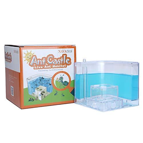 NAVADEAL NAVADEAL Ant Farm Castle Experiment and Toy Allows Study of Social Structure, Architecture, Ecosystem, and The Behavior of Ants Within The 3D Maze of Translucent Gel