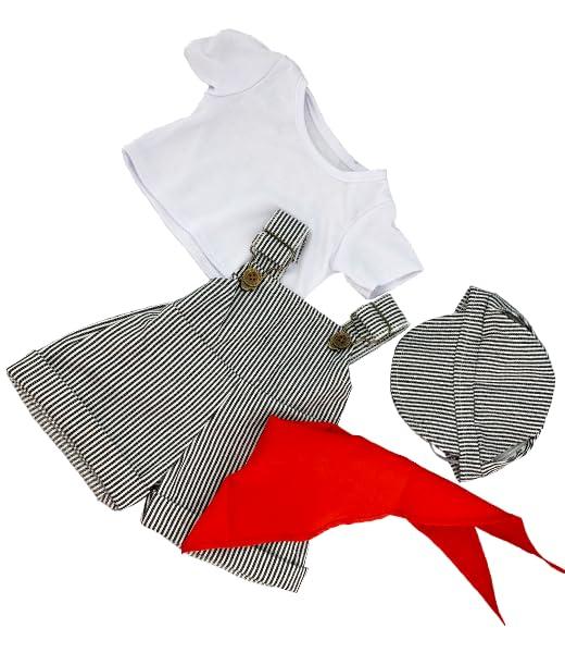 Plush Gear Plush Gear Train Conductor Outfit for 14"-18" Stuffed Animals Railroad Worker Costume for Teddy Bears & Soft Toys Fun Dress-Up Clothes