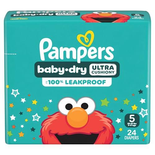 Pampers Pampers Diapers - Baby Dry - Size 5, 24 Count, Absorbent Disposable Infant Diaper (Packaging May Vary)